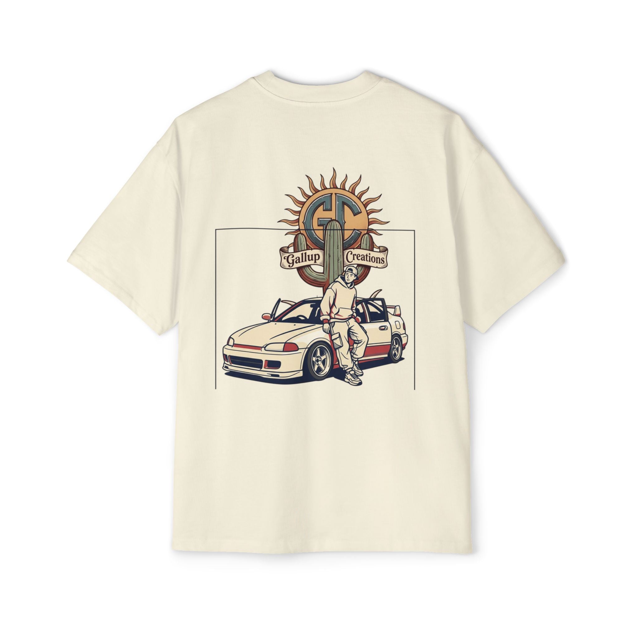 Gallup Garage Tee — Vintage Car Mechanic Graphic Shirt
