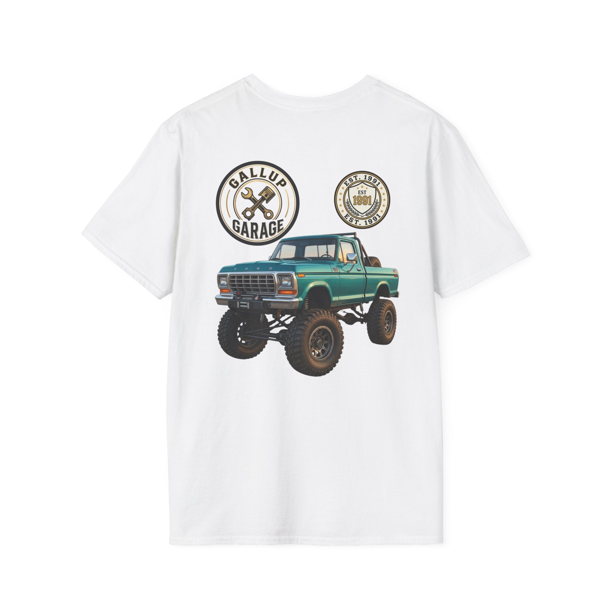 Gallup Garage Skull Tee — Vintage Automotive Mechanic T‑Shirt