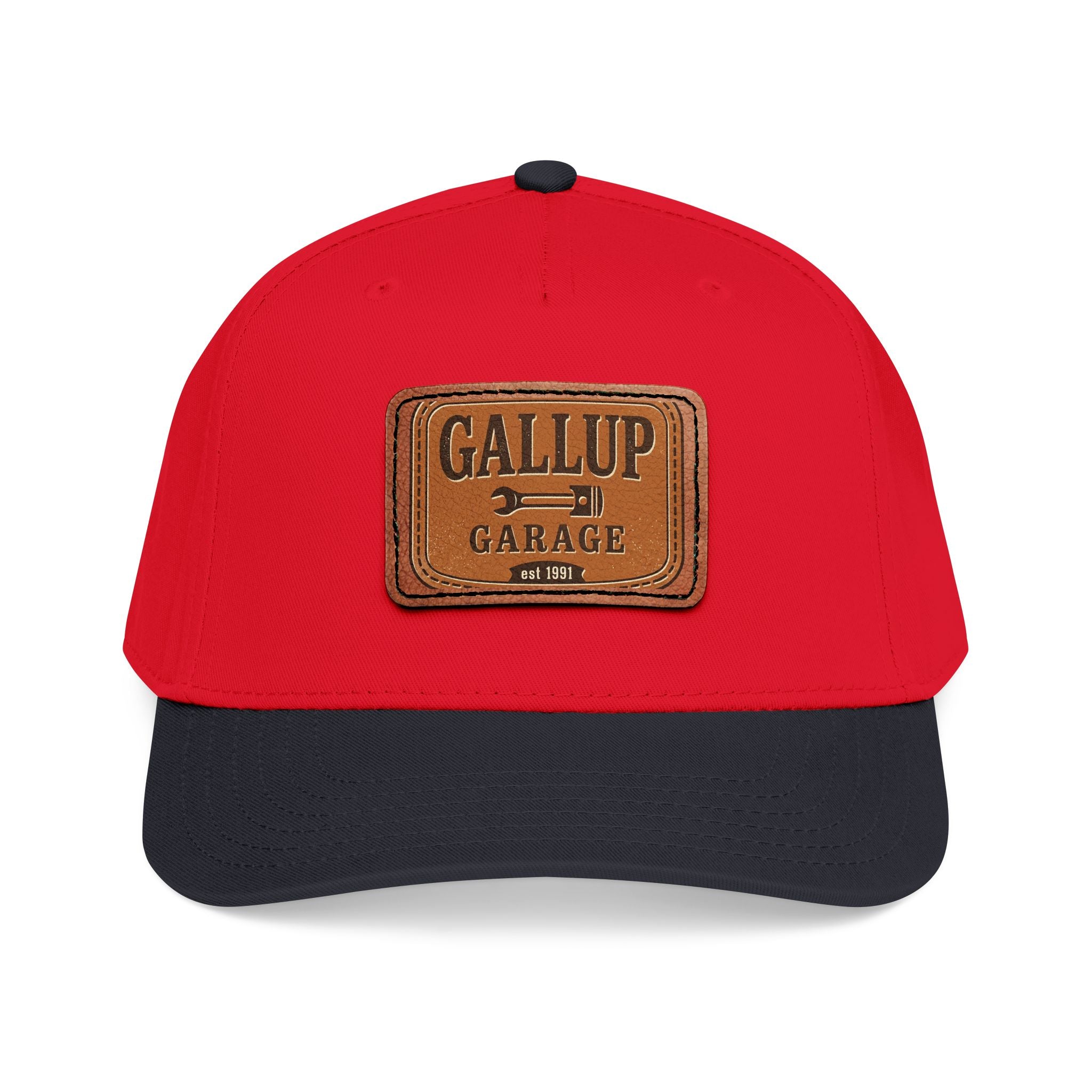 Gallup Garage Leather Patch Baseball Cap