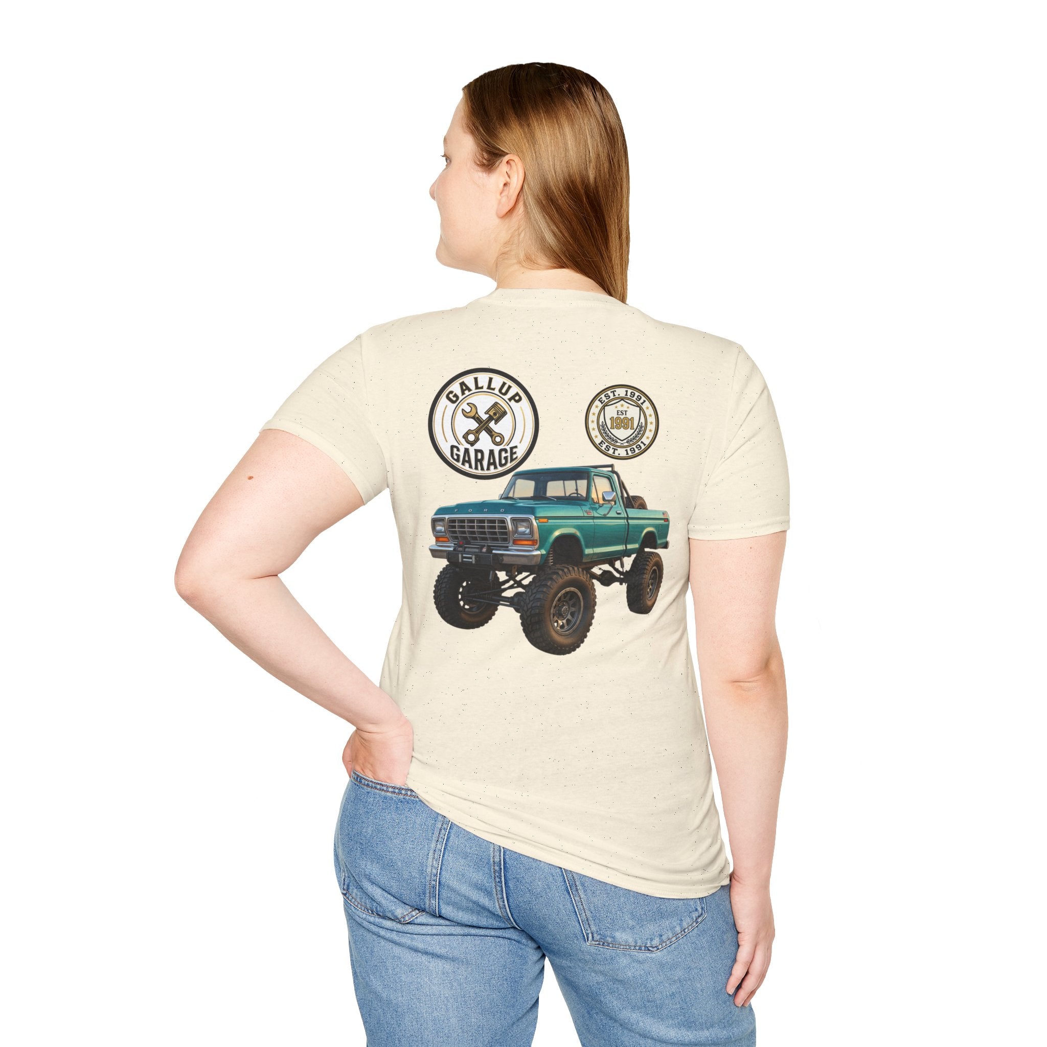 Gallup Garage Skull Tee — Vintage Automotive Mechanic T‑Shirt