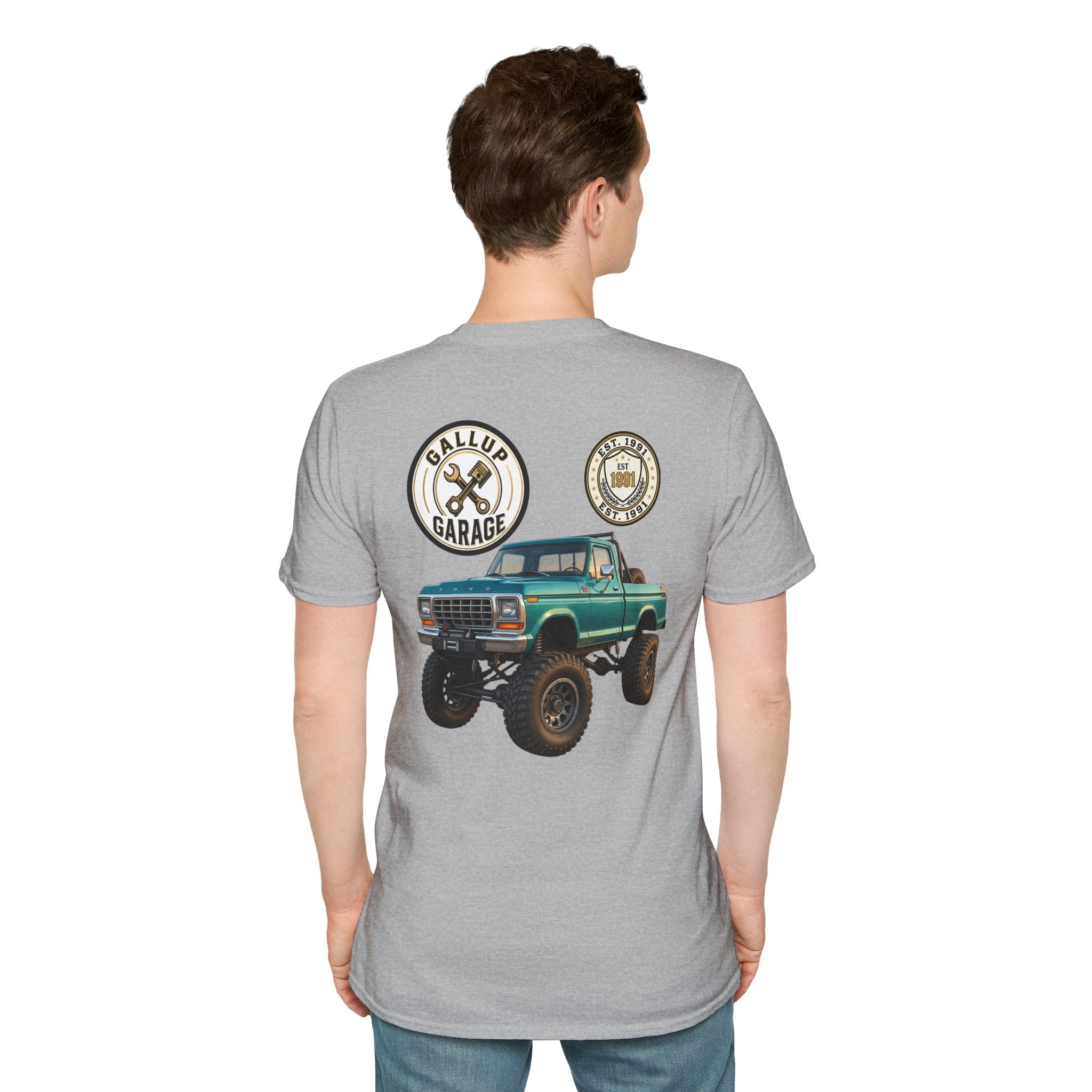 Gallup Garage Skull Tee — Vintage Automotive Mechanic T‑Shirt