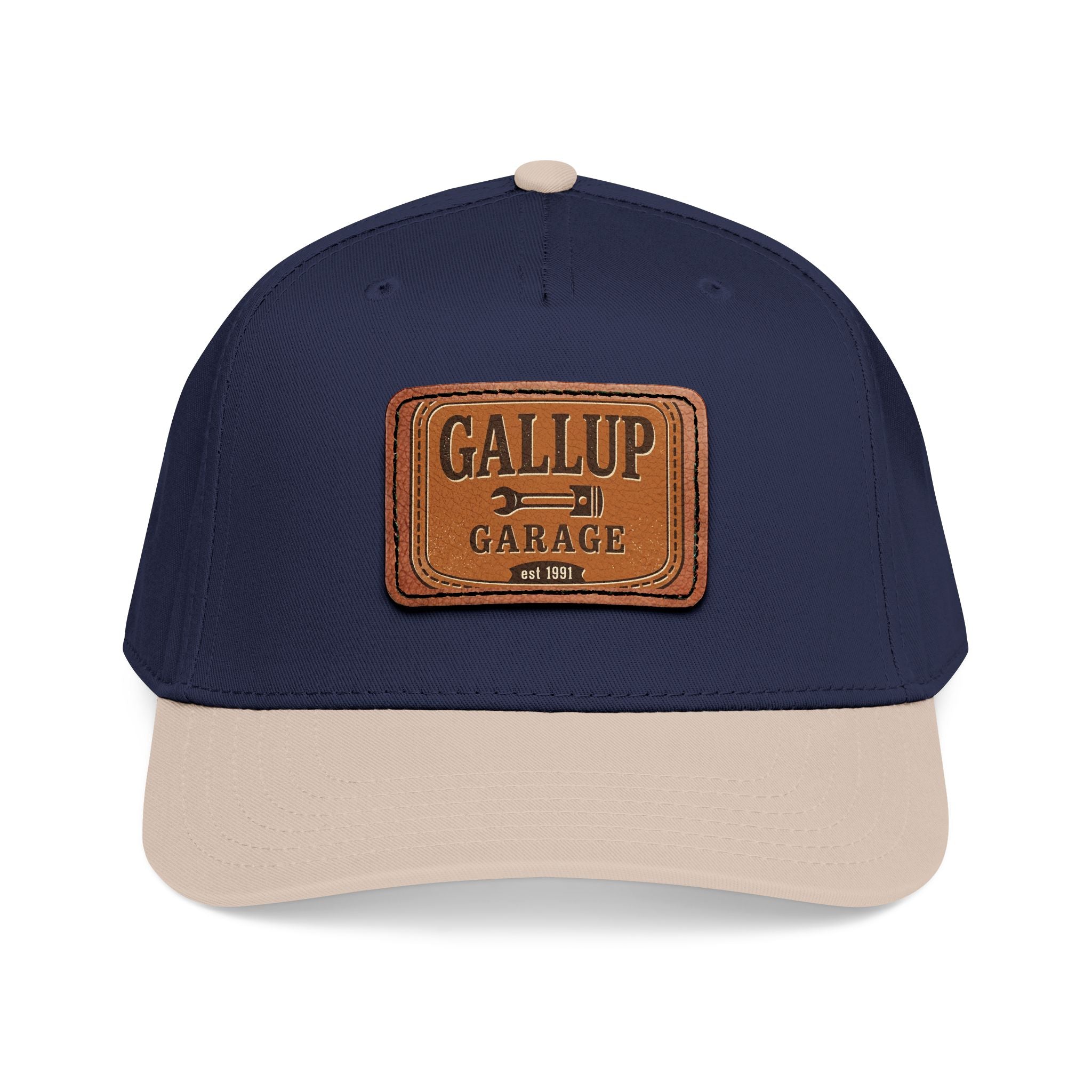 Gallup Garage Leather Patch Baseball Cap