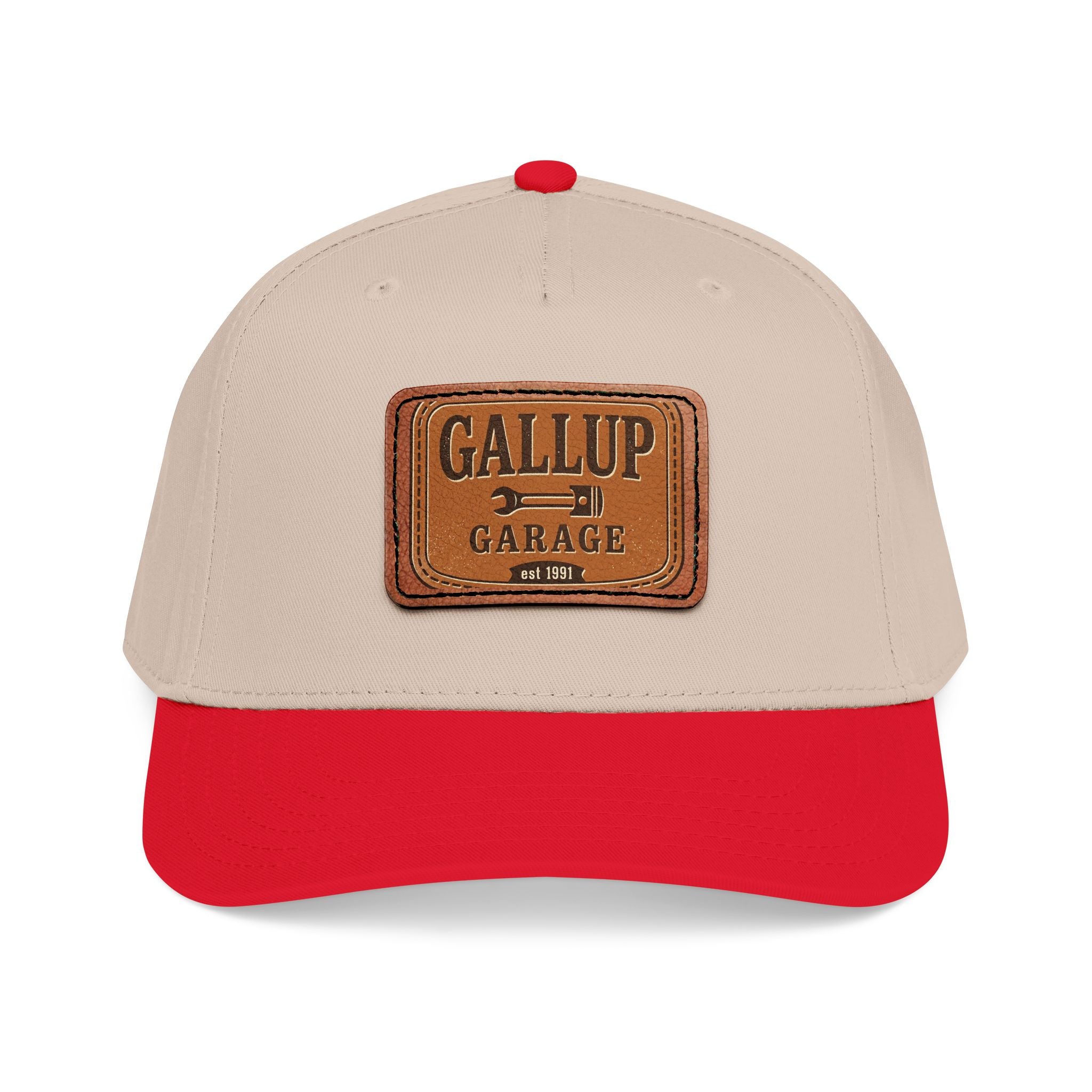 Gallup Garage Leather Patch Baseball Cap