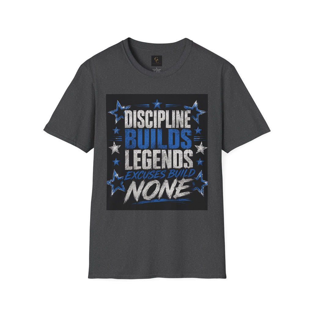 Discipline Builds Legends T-Shirt — Motivational Gym & Fitness Tee