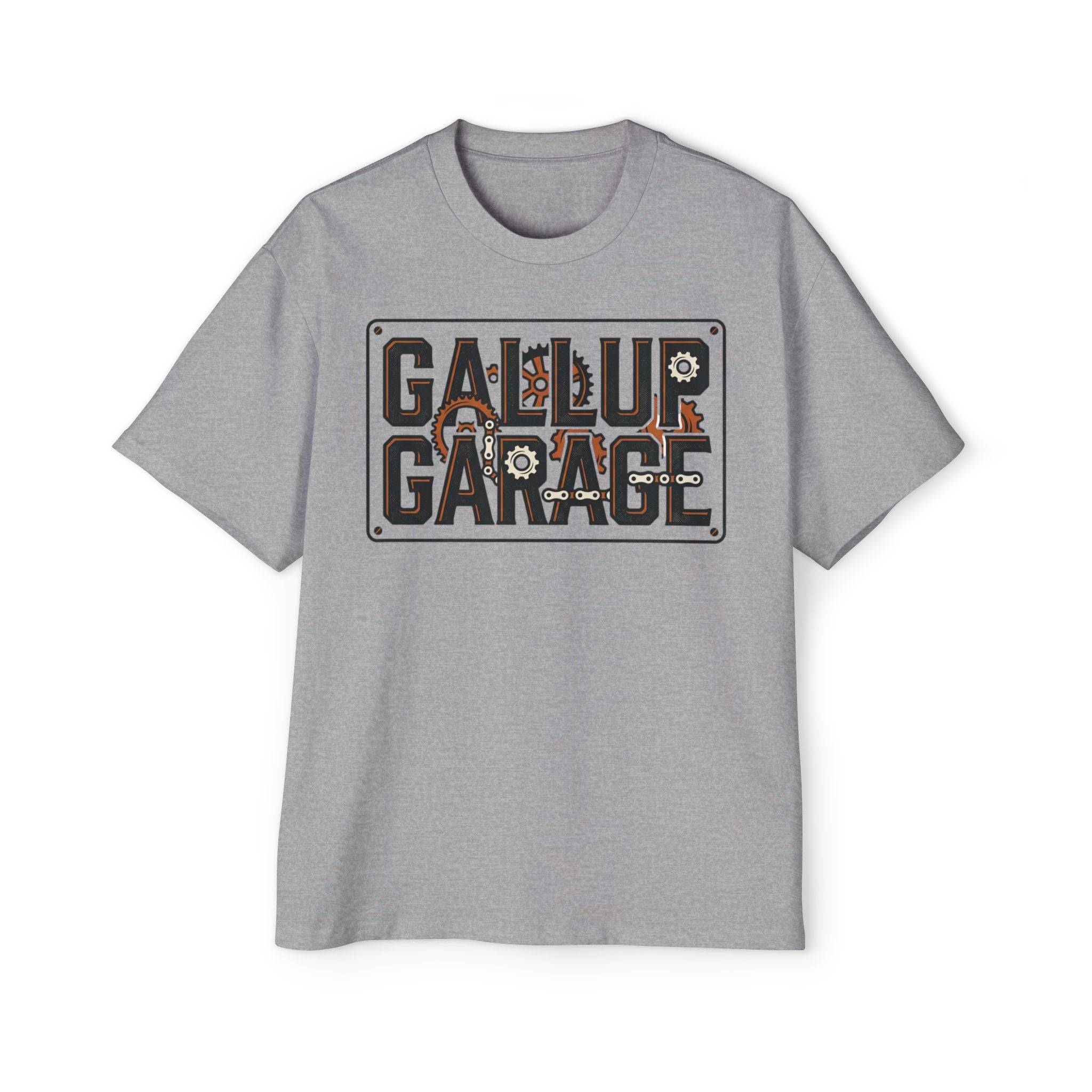 Gallup Garage Tee — Vintage Car Mechanic Graphic Shirt