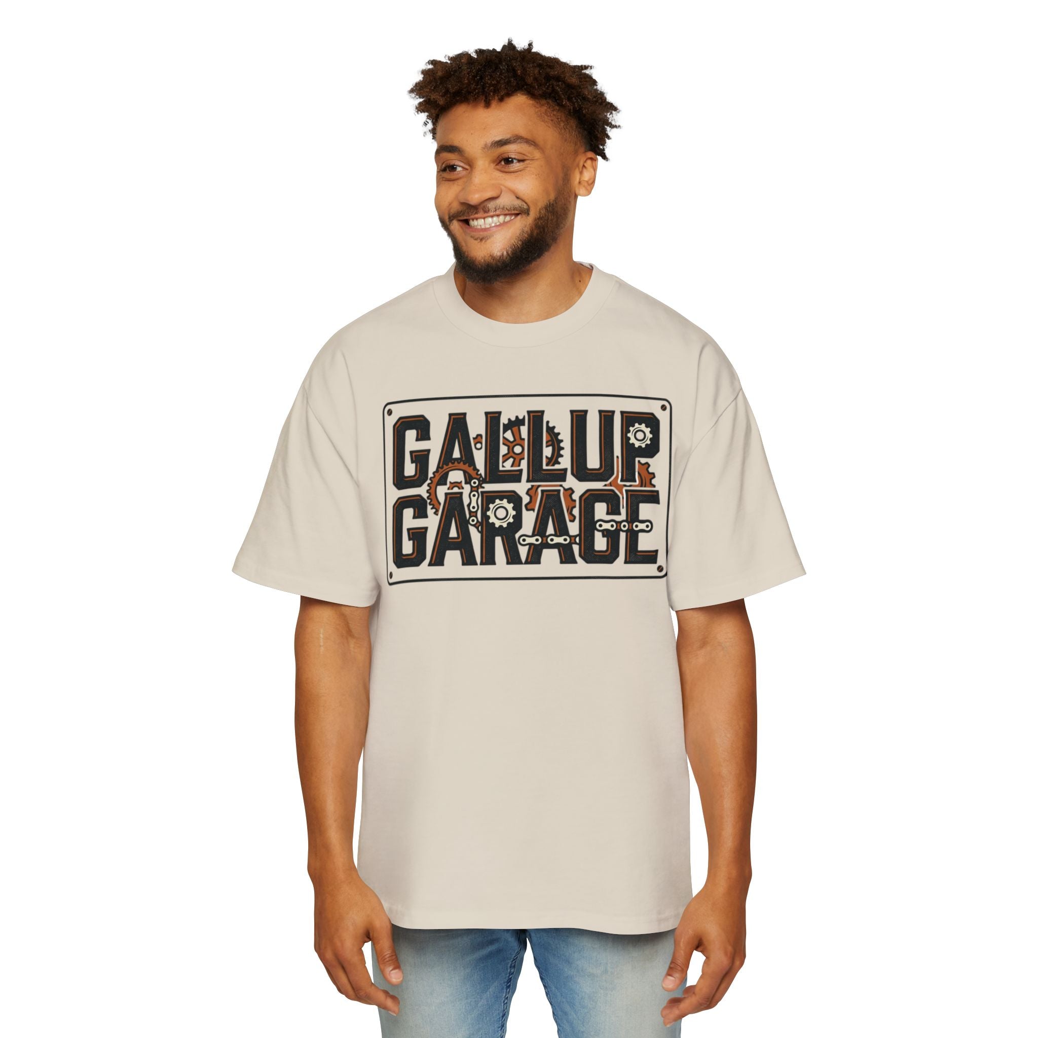 Gallup Garage Tee — Vintage Car Mechanic Graphic Shirt