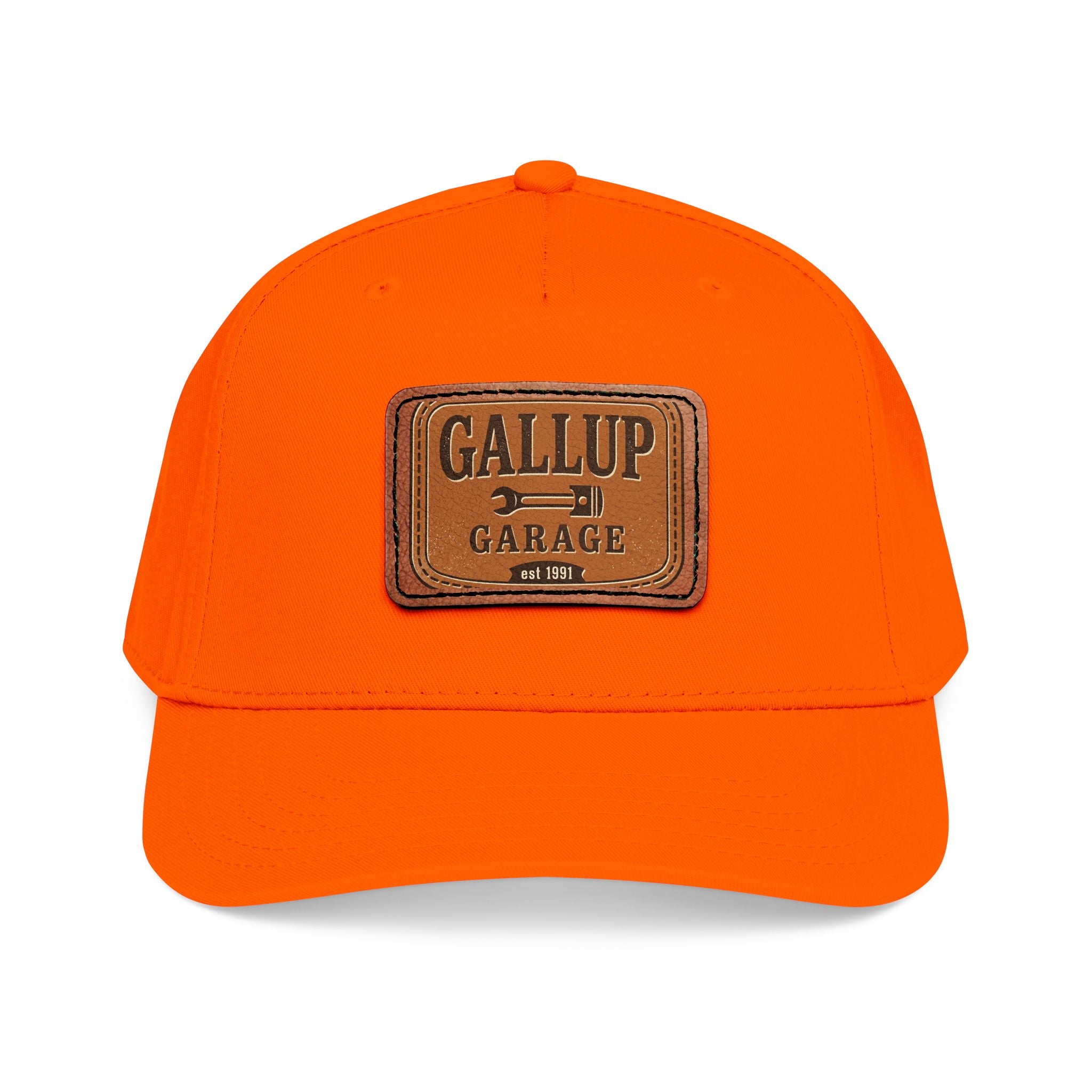 Gallup Garage Leather Patch Baseball Cap