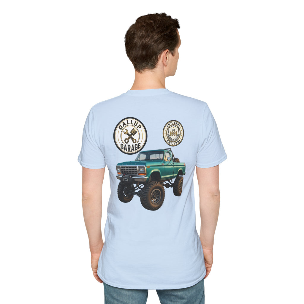 Gallup Garage Skull Tee — Vintage Automotive Mechanic T‑Shirt