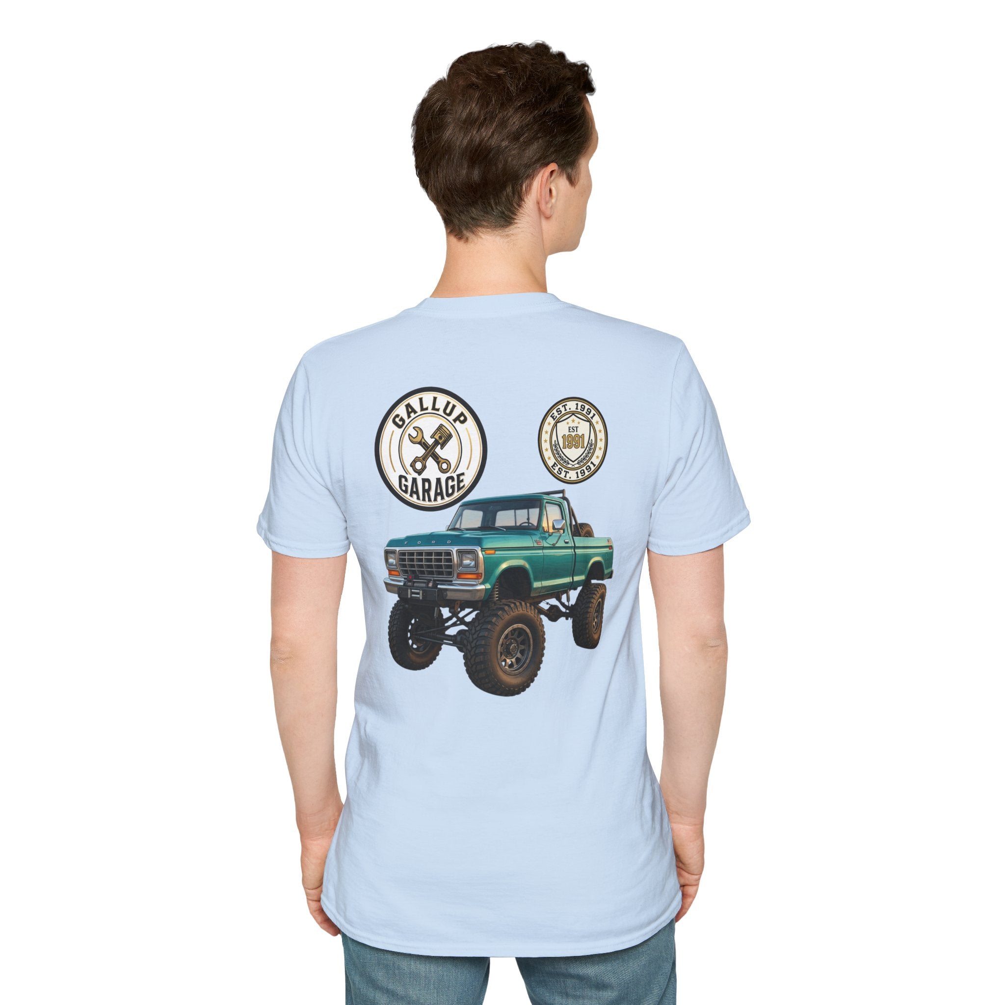 Gallup Garage Skull Tee — Vintage Automotive Mechanic T‑Shirt