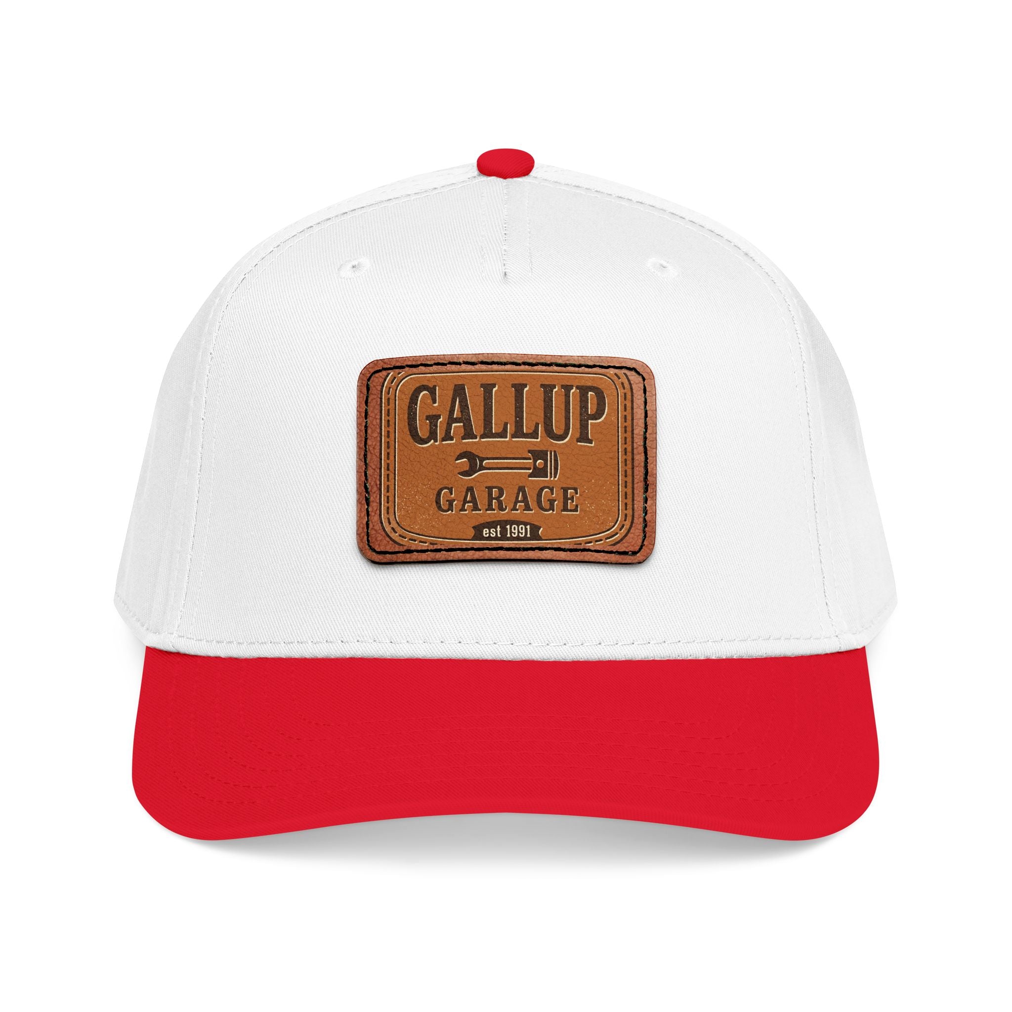 Gallup Garage Leather Patch Baseball Cap