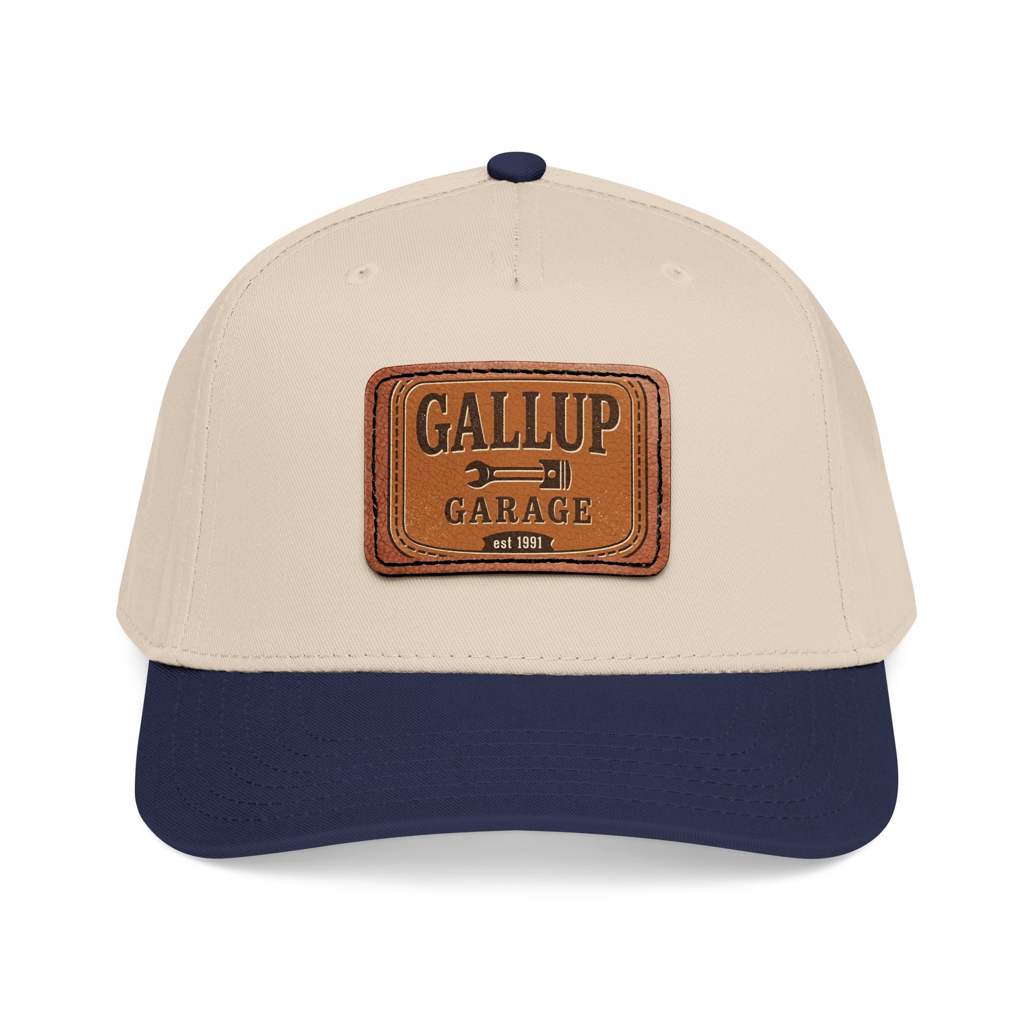 Gallup Garage Leather Patch Baseball Cap
