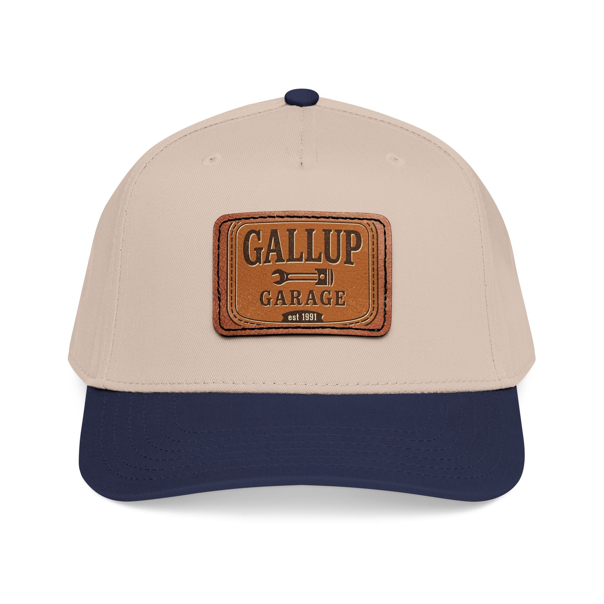 Gallup Garage Leather Patch Baseball Cap