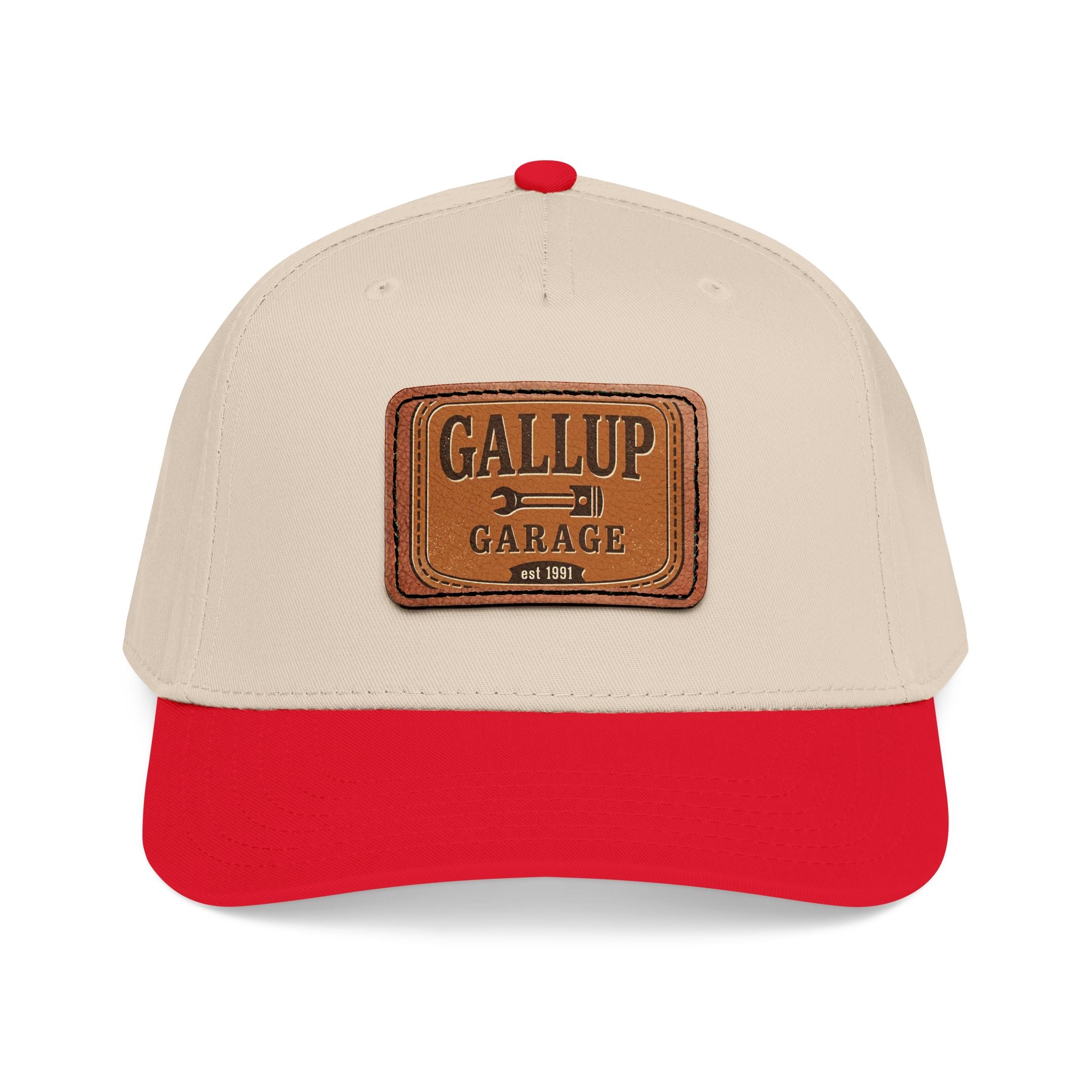 Gallup Garage Leather Patch Baseball Cap