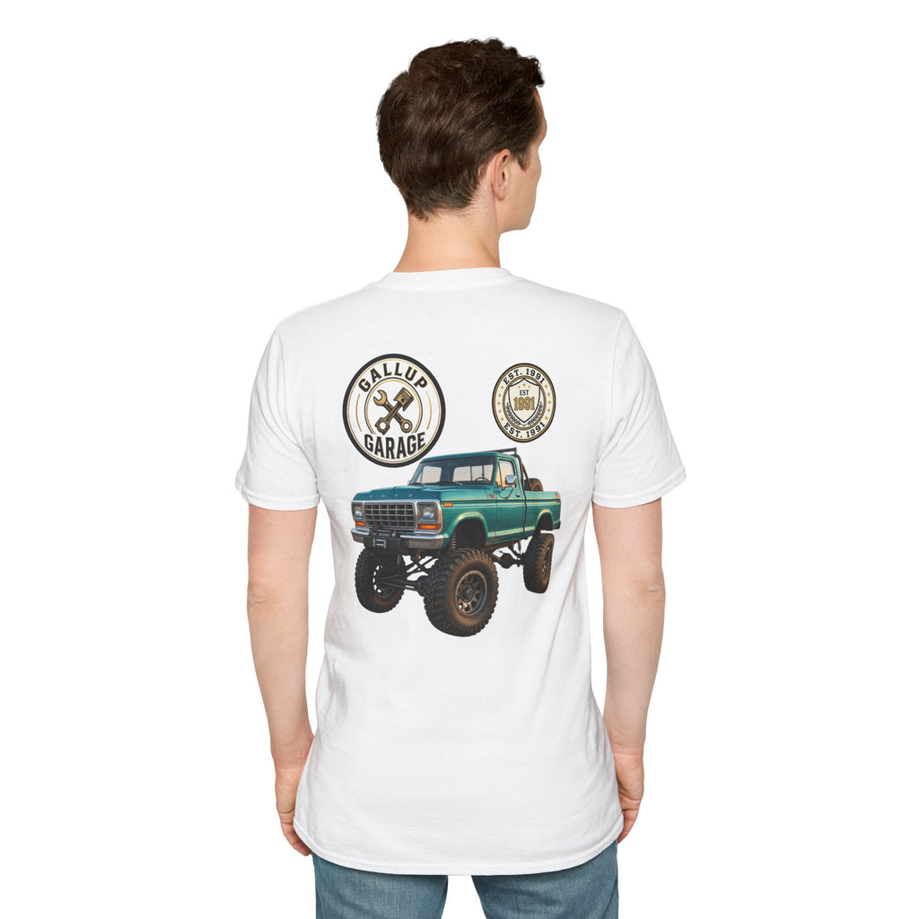 Gallup Garage Skull Tee — Vintage Automotive Mechanic T‑Shirt