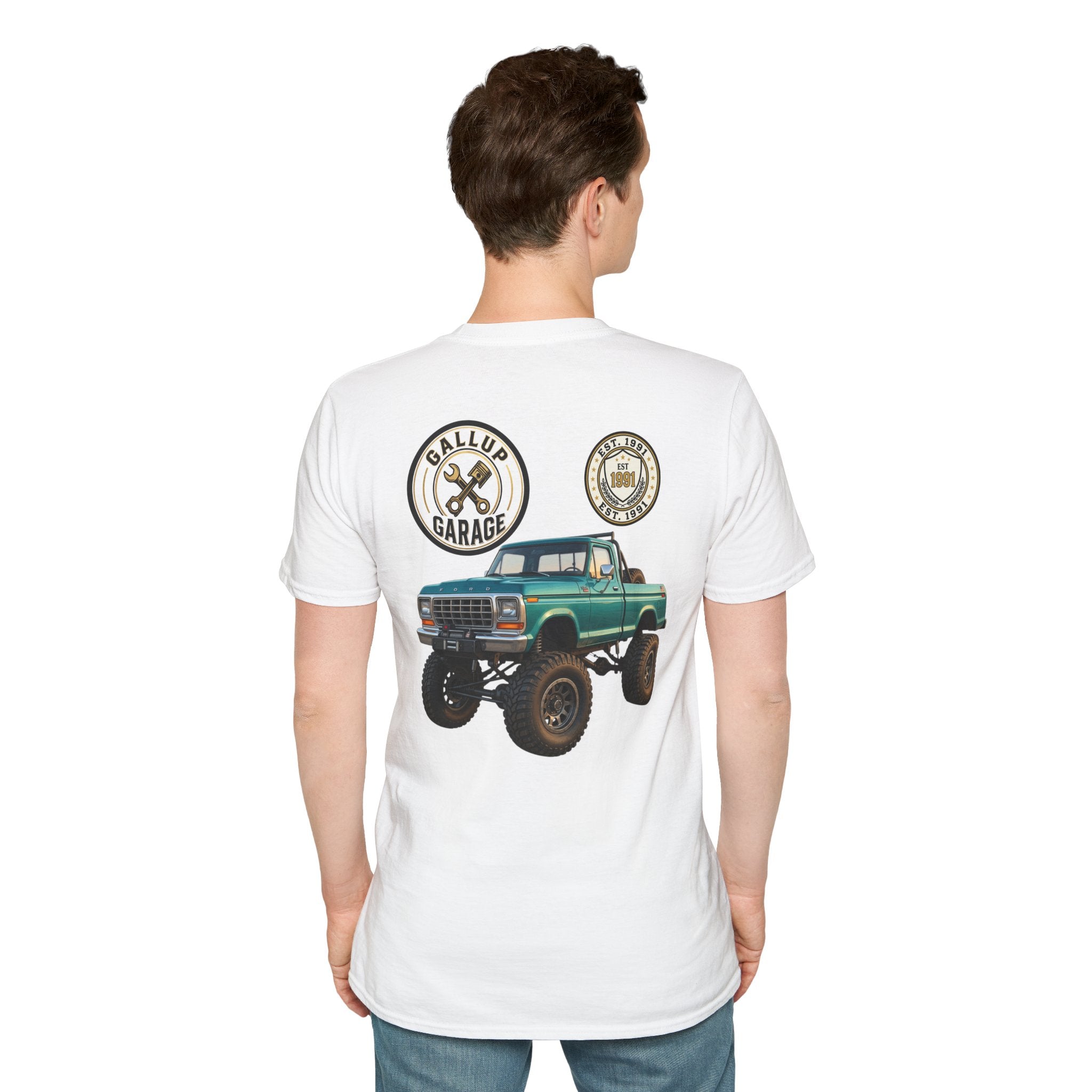 Gallup Garage Skull Tee — Vintage Automotive Mechanic T‑Shirt
