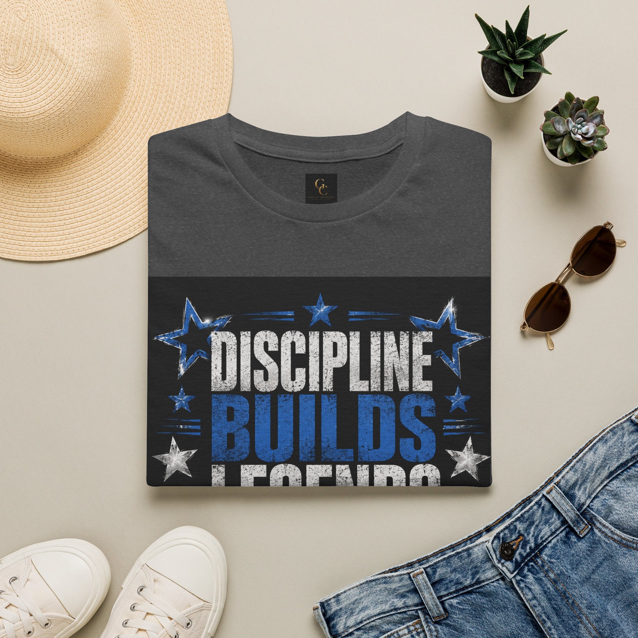 Discipline Builds Legends T-Shirt — Motivational Gym & Fitness Tee