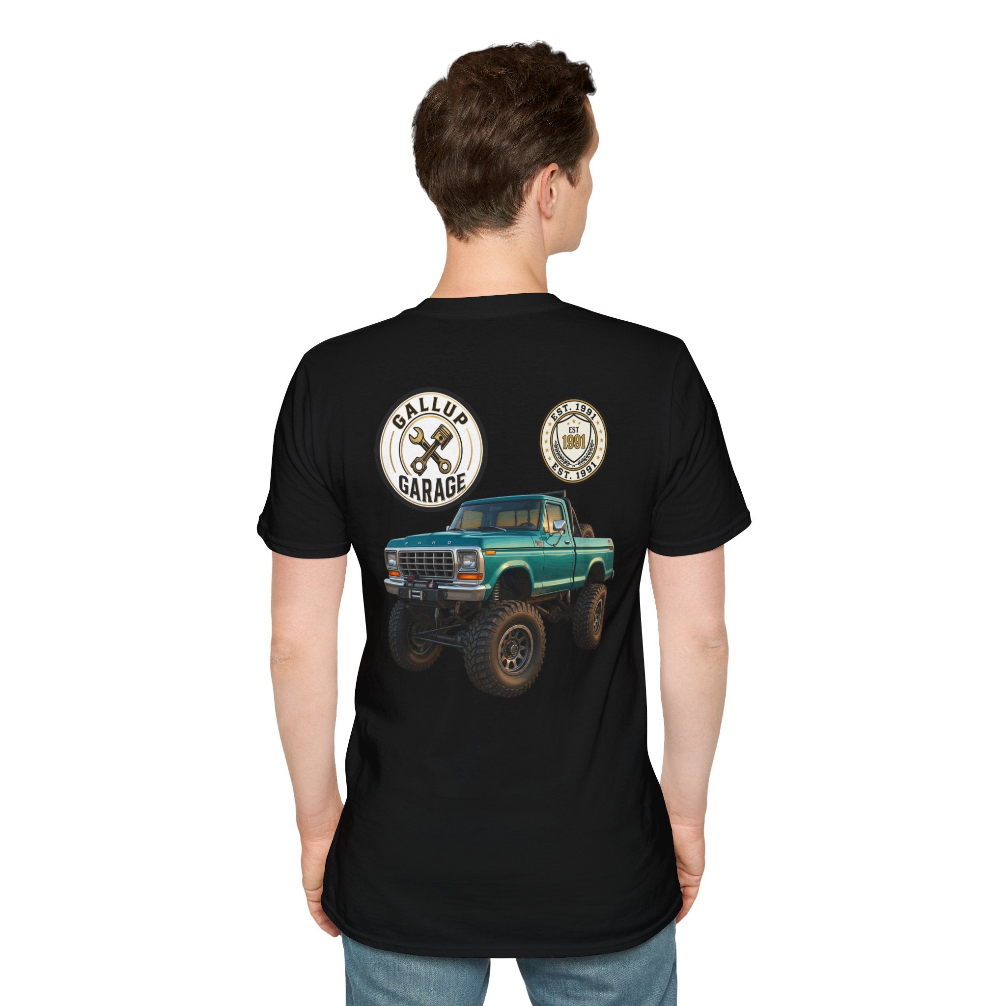 Gallup Garage Skull Tee — Vintage Automotive Mechanic T‑Shirt