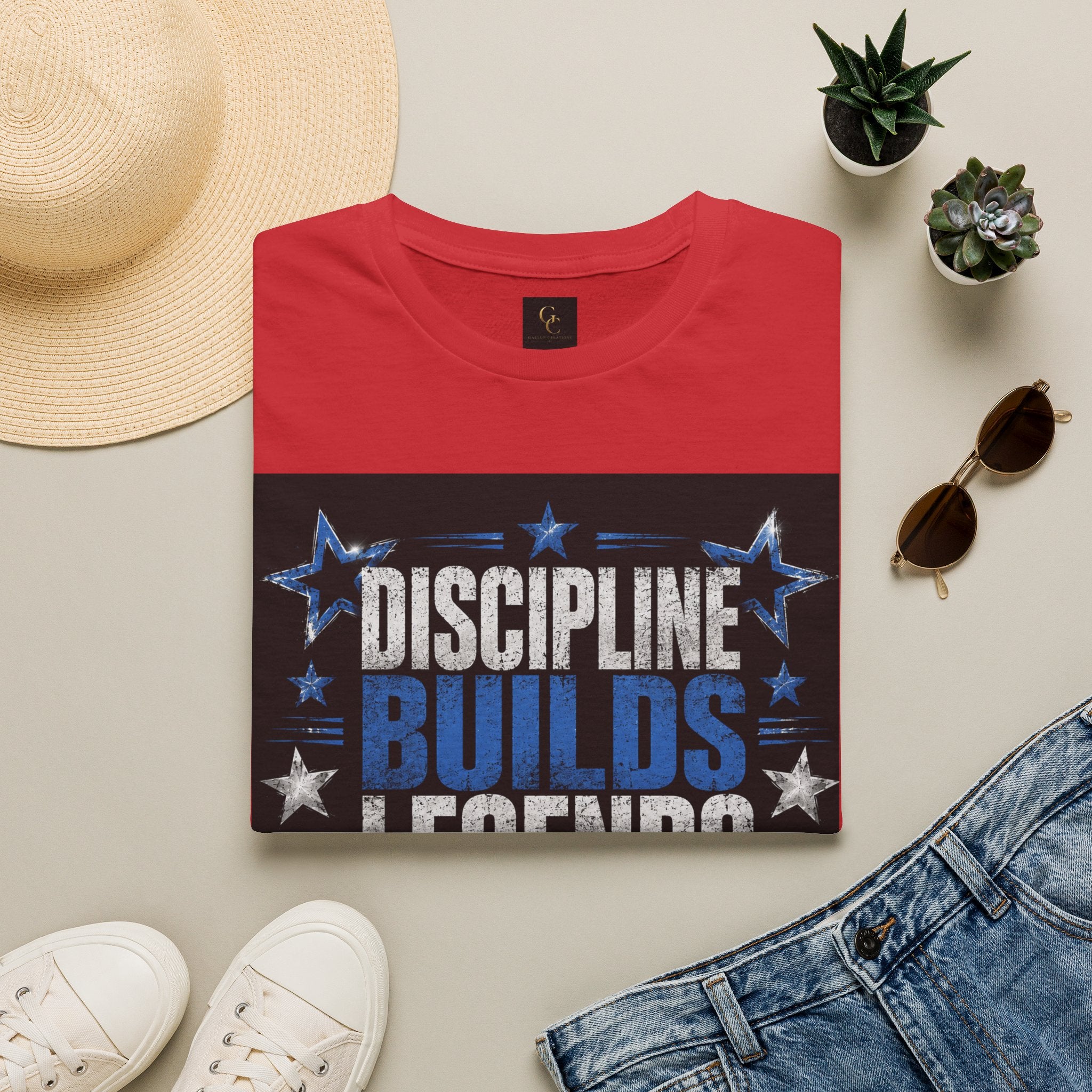 Discipline Builds Legends T-Shirt — Motivational Gym & Fitness Tee