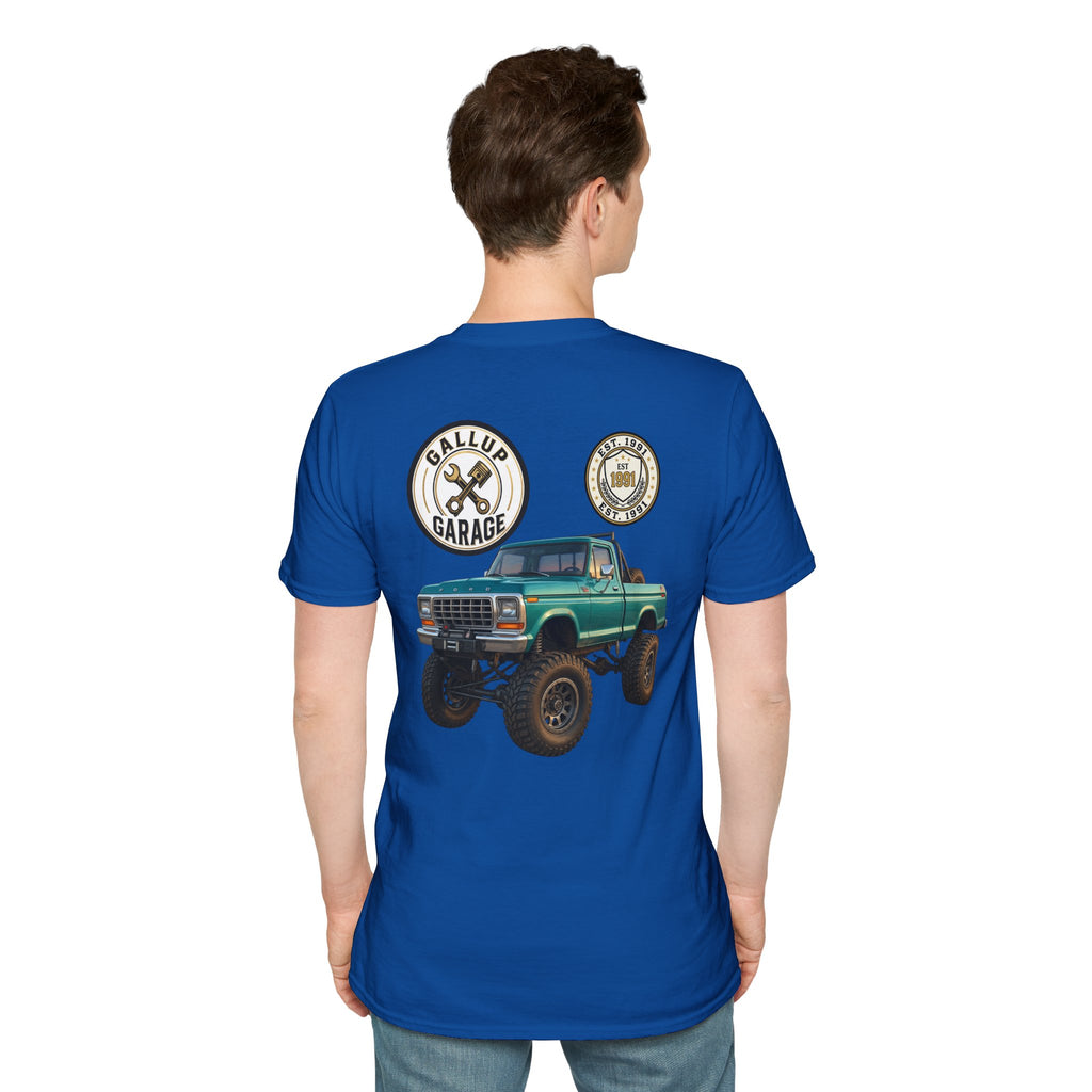 Gallup Garage Skull Tee — Vintage Automotive Mechanic T‑Shirt