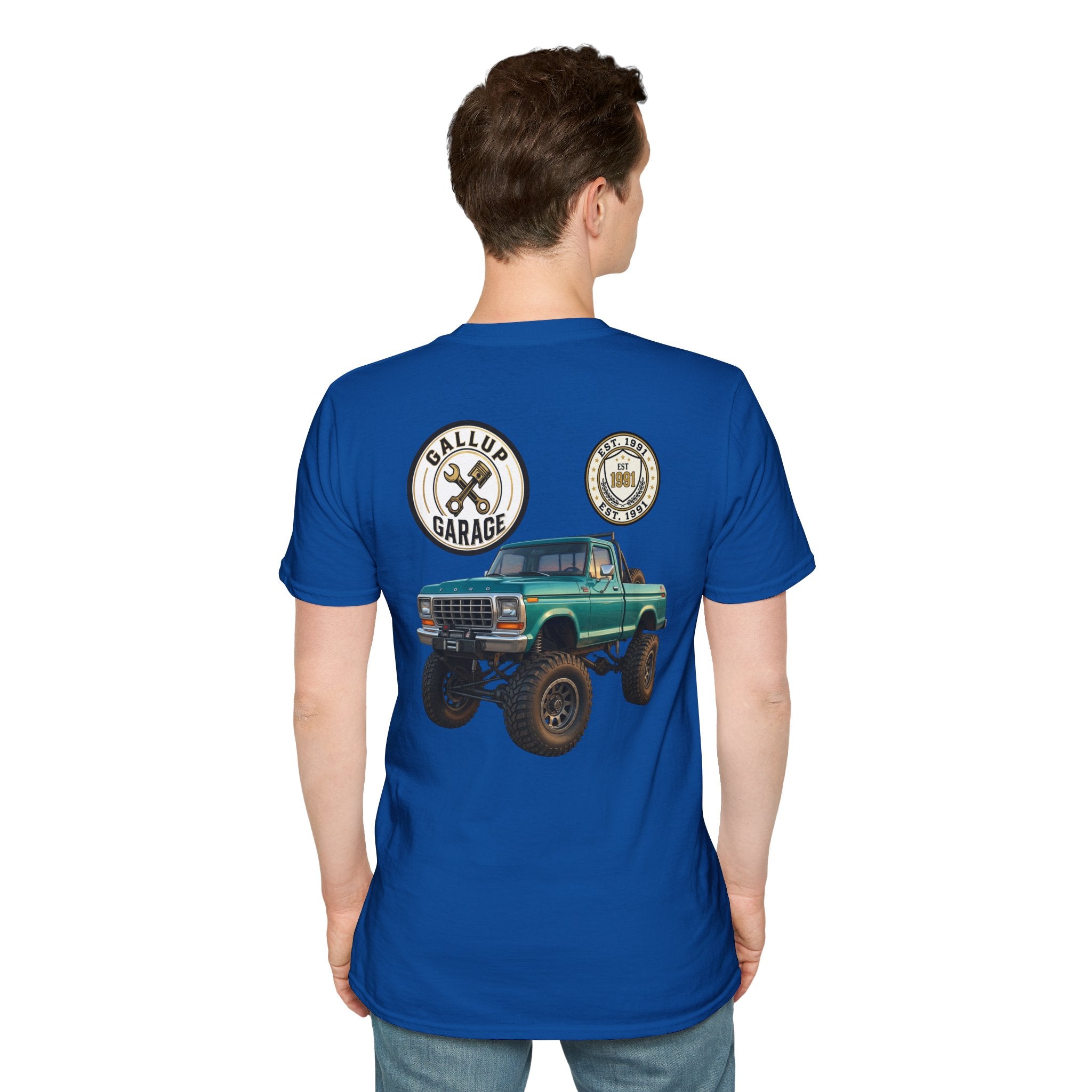 Gallup Garage Skull Tee — Vintage Automotive Mechanic T‑Shirt