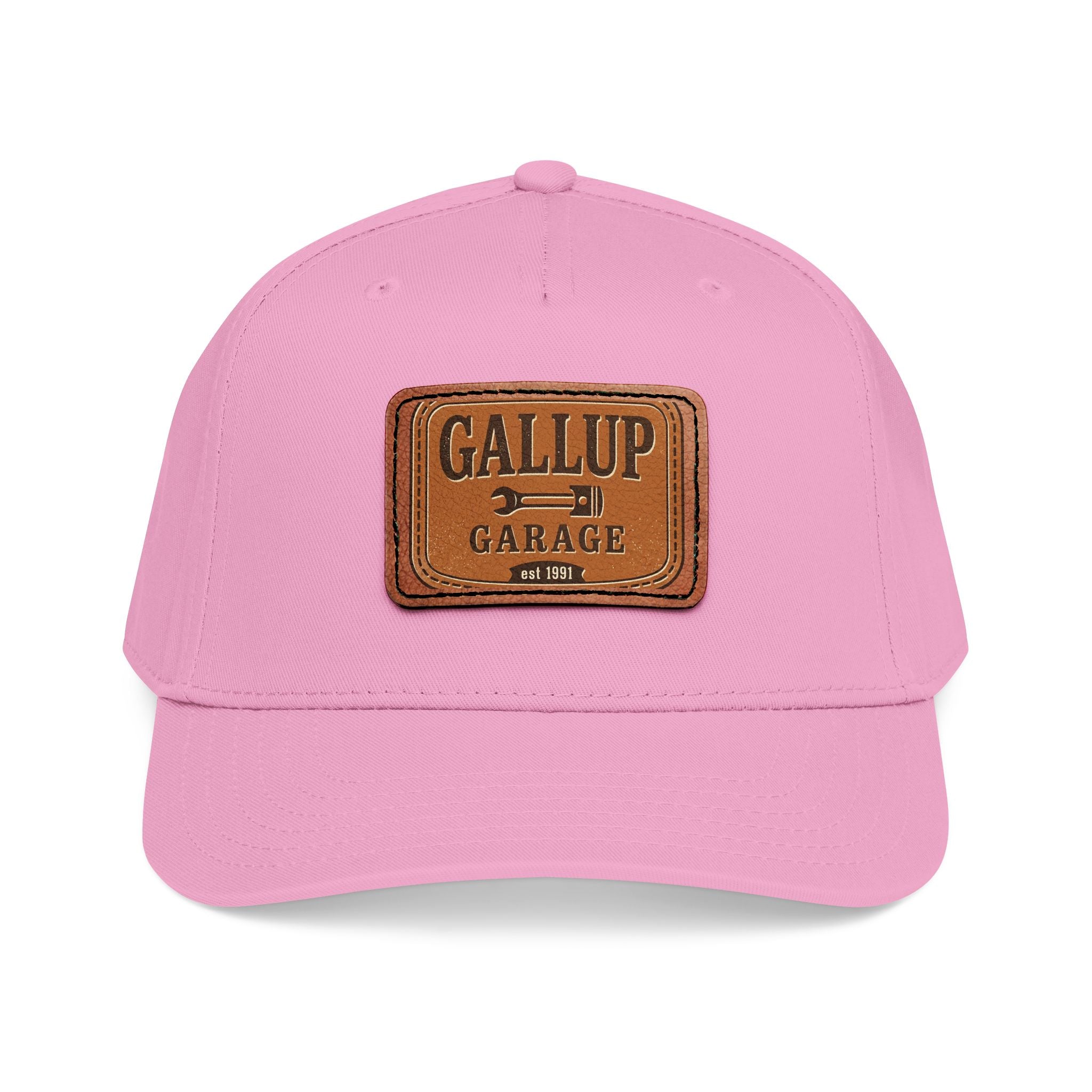 Gallup Garage Leather Patch Baseball Cap