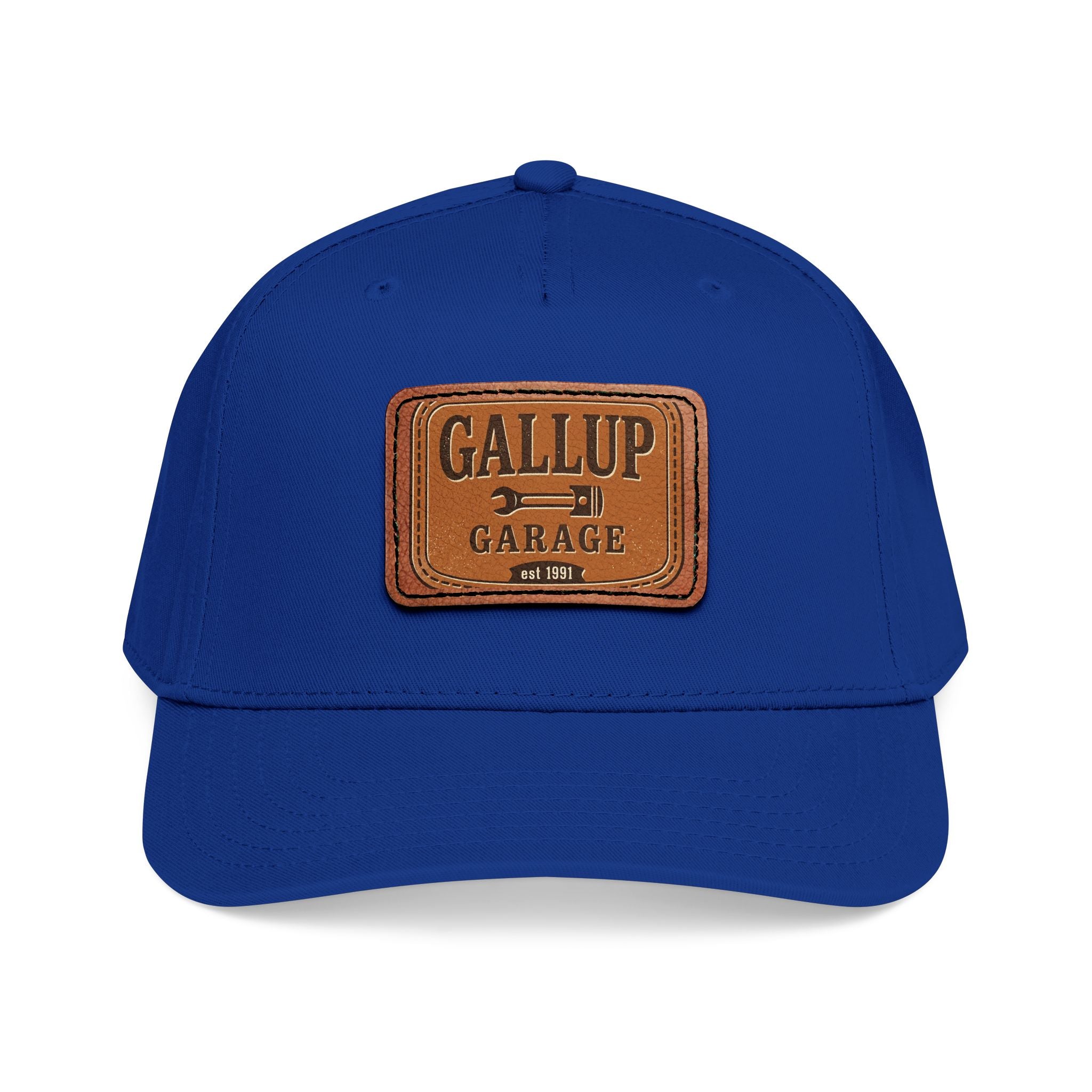 Gallup Garage Leather Patch Baseball Cap