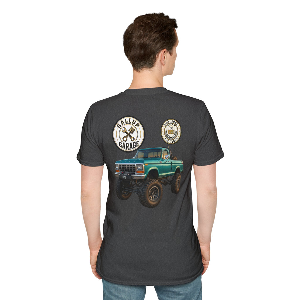 Gallup Garage Skull Tee — Vintage Automotive Mechanic T‑Shirt