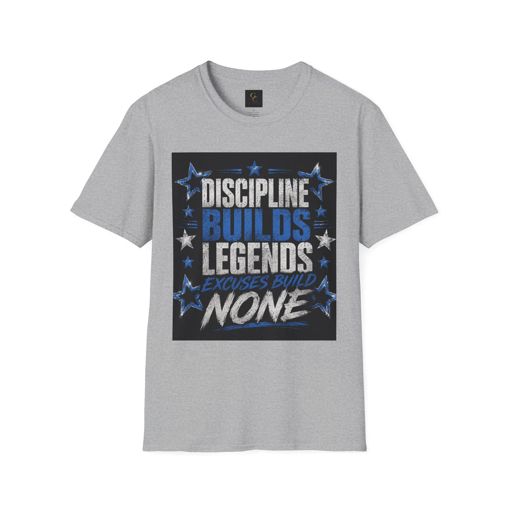 Discipline Builds Legends T-Shirt — Motivational Gym & Fitness Tee