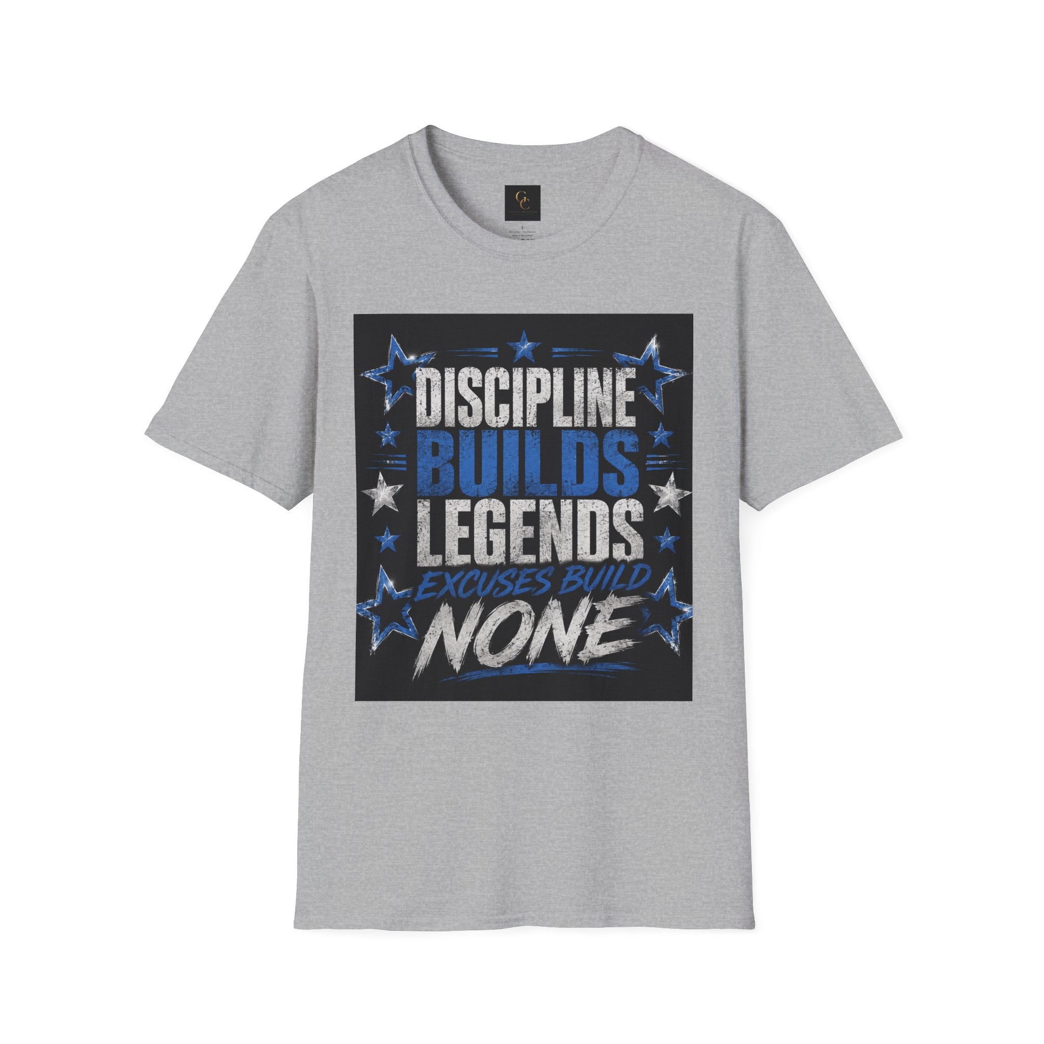 Discipline Builds Legends T-Shirt — Motivational Gym & Fitness Tee