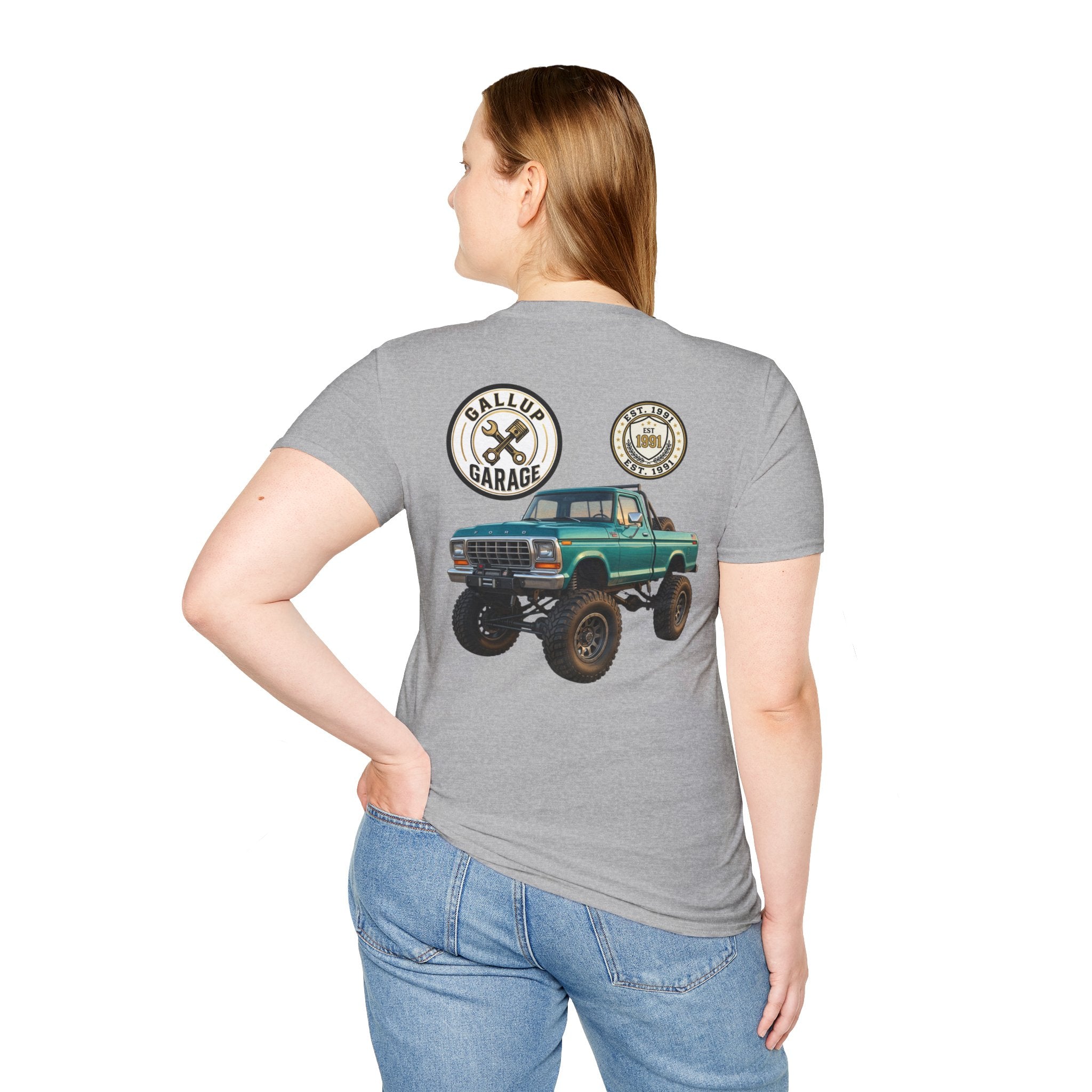 Gallup Garage Skull Tee — Vintage Automotive Mechanic T‑Shirt