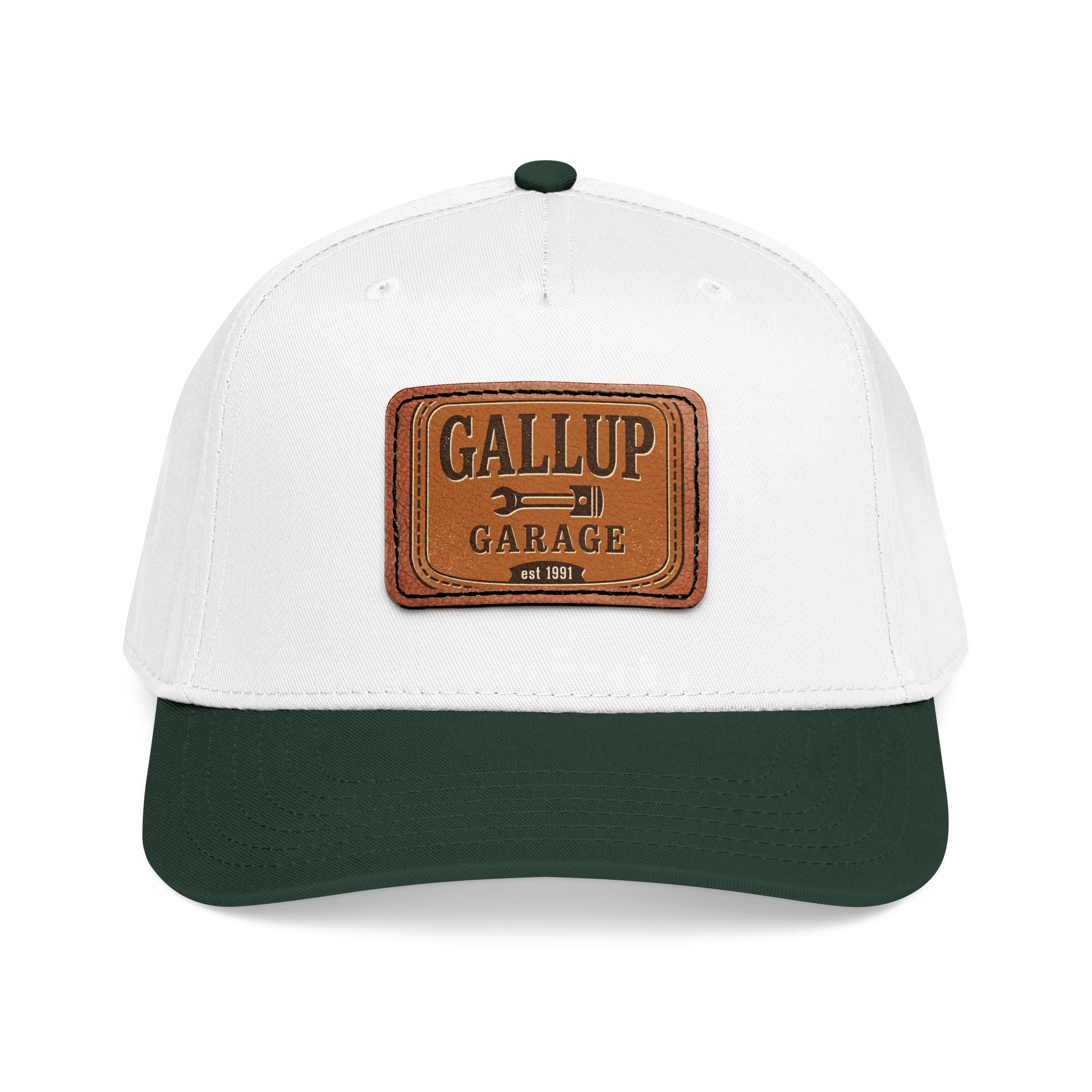 Gallup Garage Leather Patch Baseball Cap