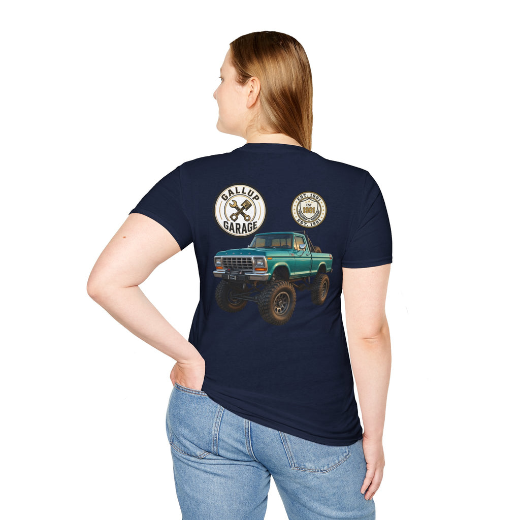 Gallup Garage Skull Tee — Vintage Automotive Mechanic T‑Shirt
