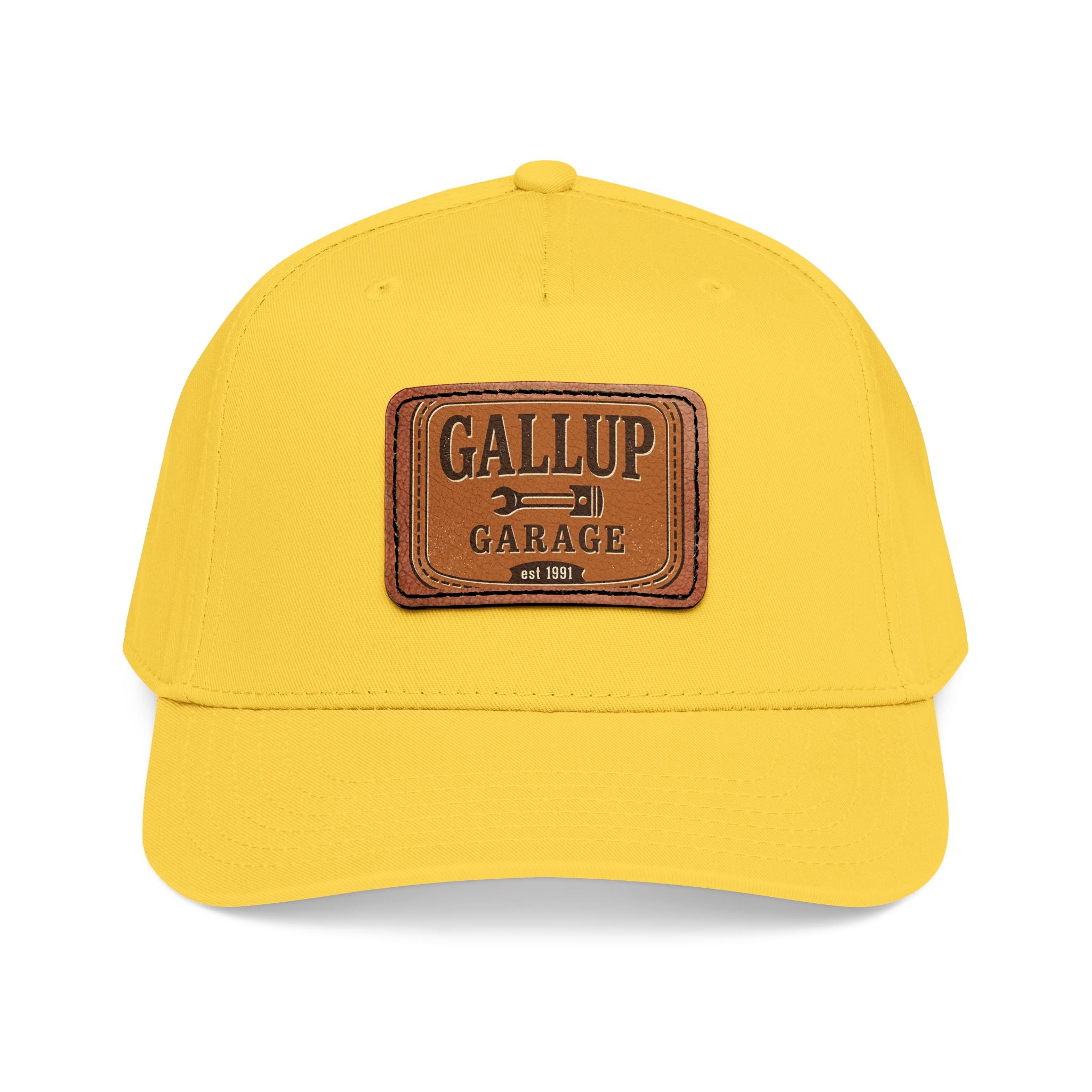 Gallup Garage Leather Patch Baseball Cap