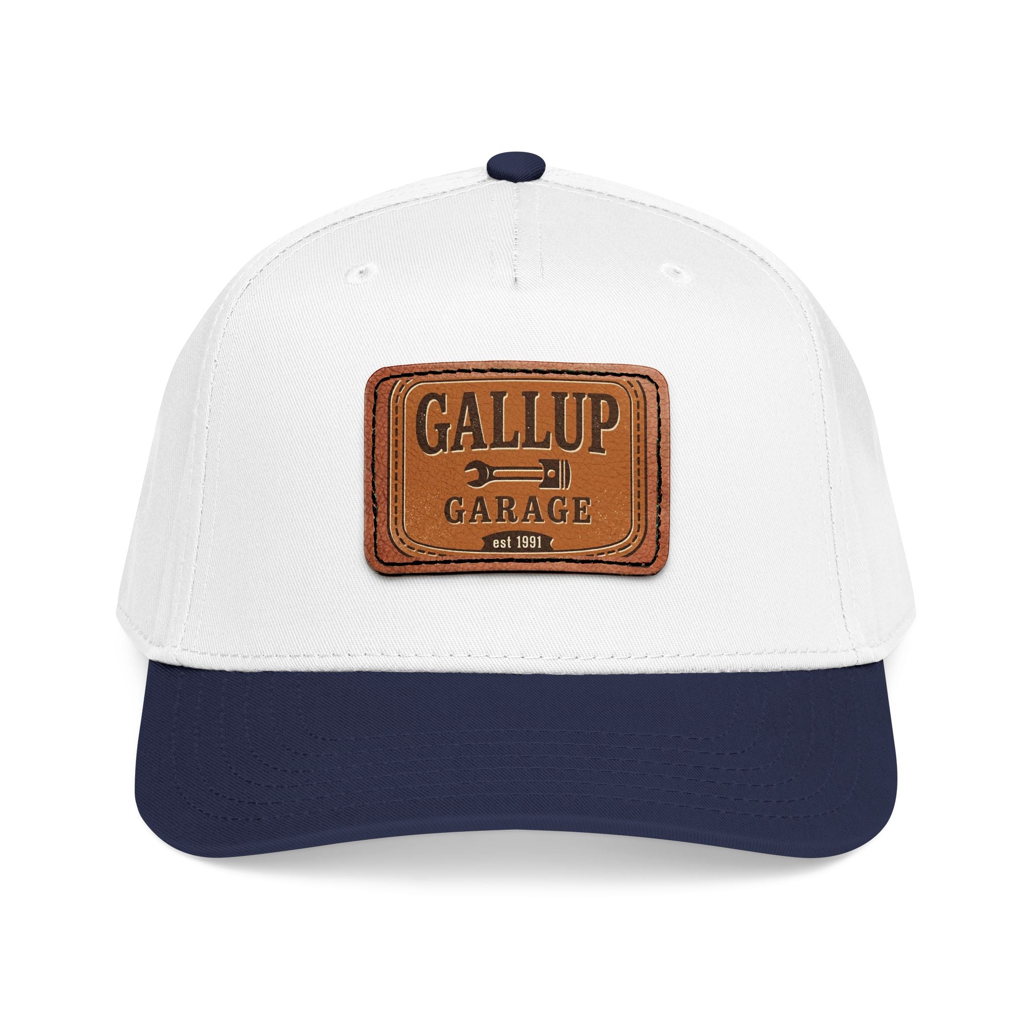 Gallup Garage Leather Patch Baseball Cap
