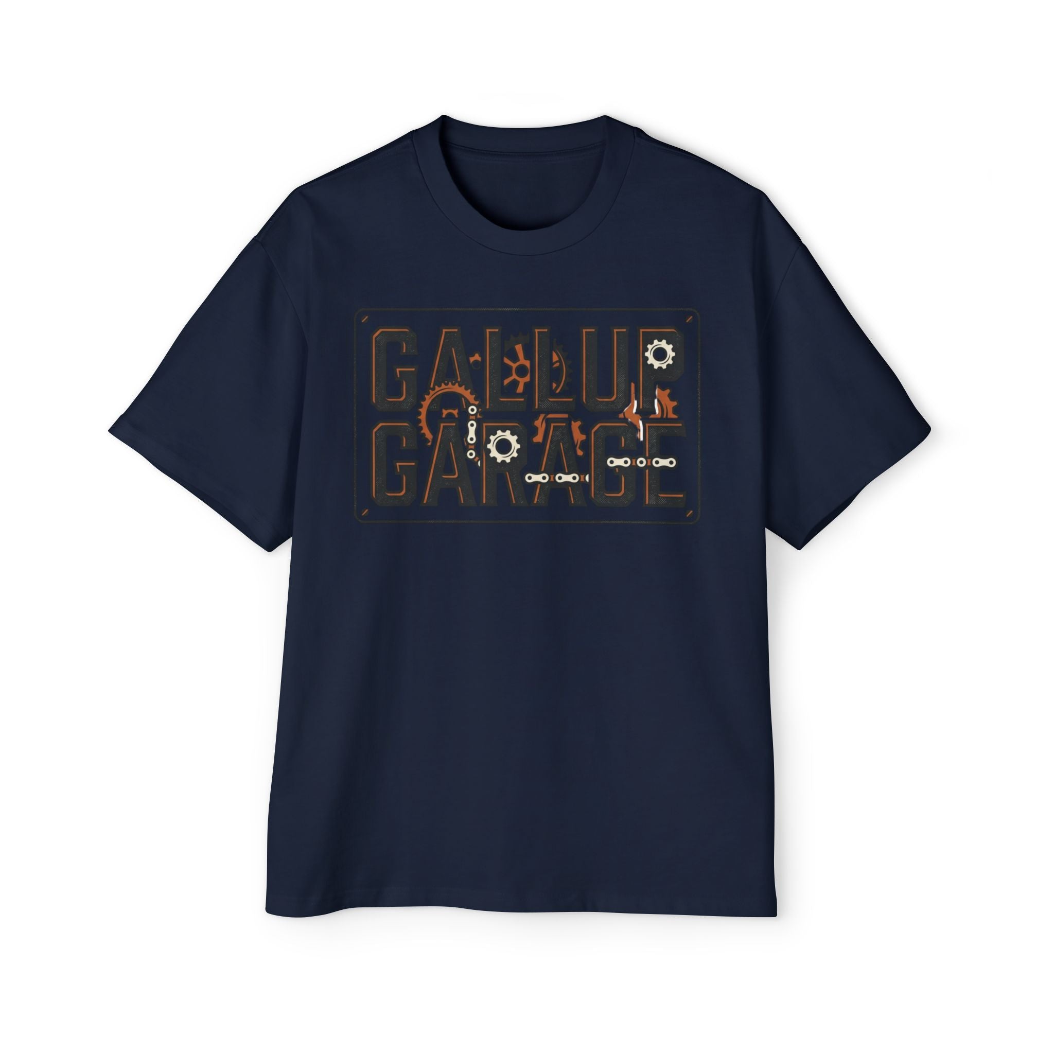 Gallup Garage Tee — Vintage Car Mechanic Graphic Shirt