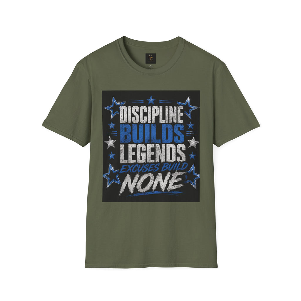 Discipline Builds Legends T-Shirt — Motivational Gym & Fitness Tee