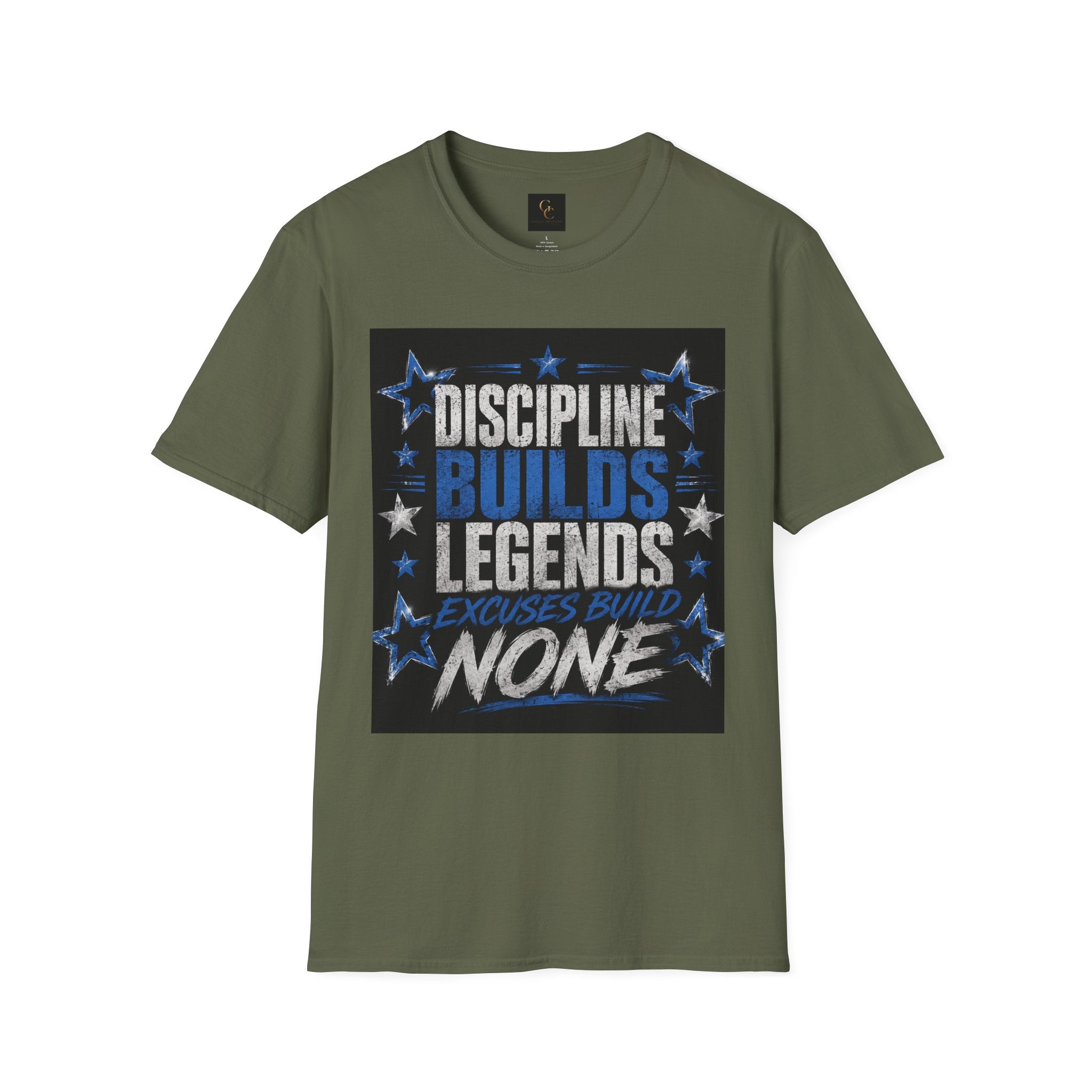 Discipline Builds Legends T-Shirt — Motivational Gym & Fitness Tee