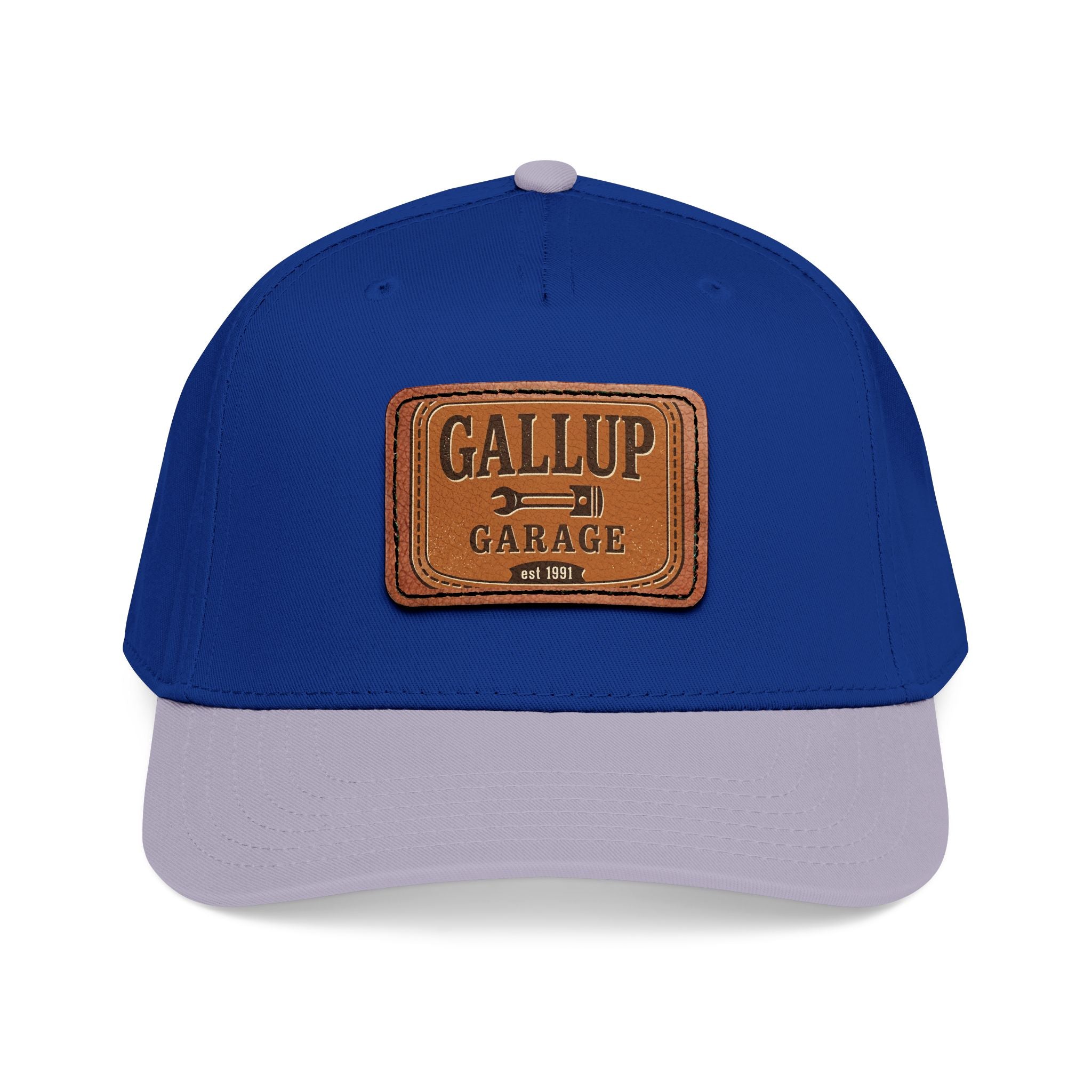 Gallup Garage Leather Patch Baseball Cap