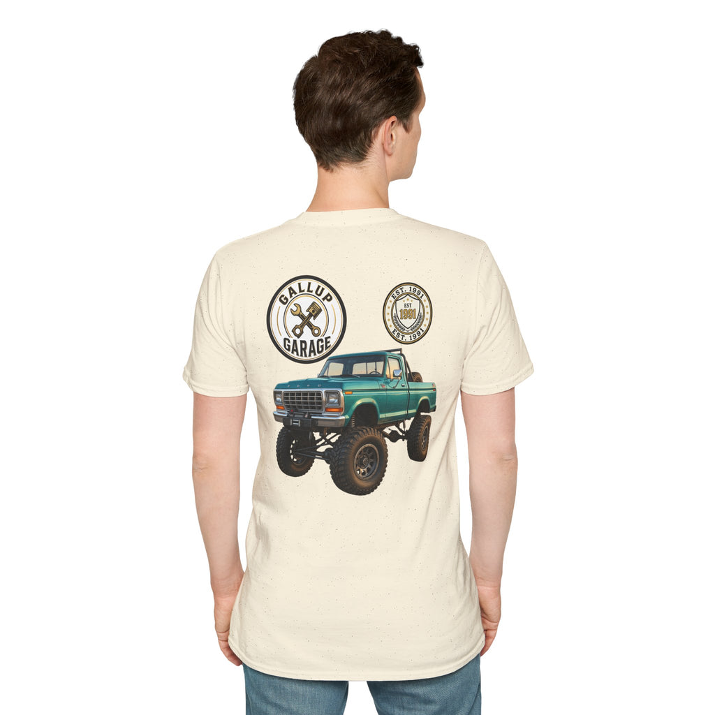 Gallup Garage Skull Tee — Vintage Automotive Mechanic T‑Shirt