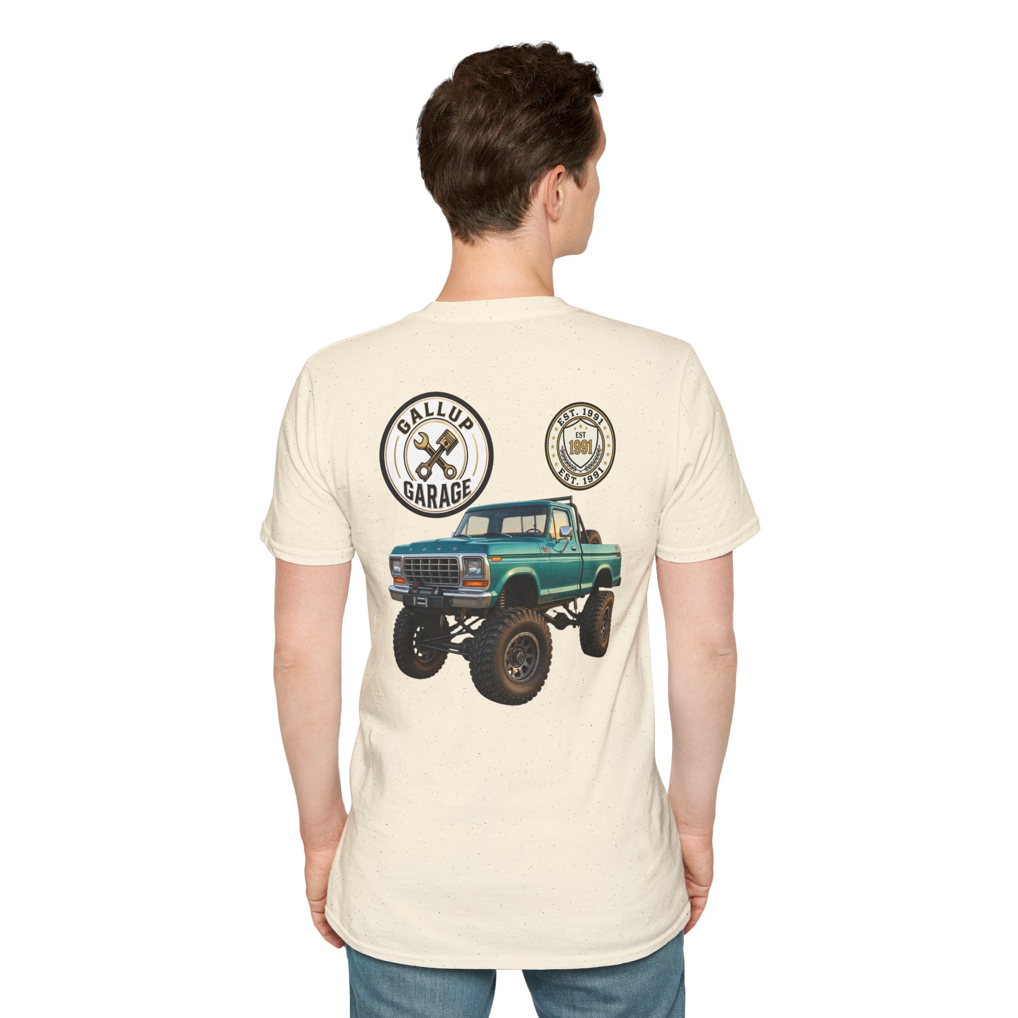 Gallup Garage Skull Tee — Vintage Automotive Mechanic T‑Shirt