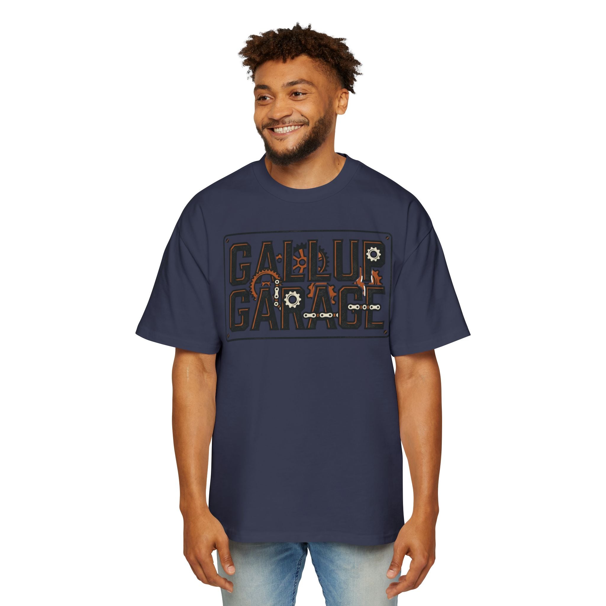 Gallup Garage Tee — Vintage Car Mechanic Graphic Shirt