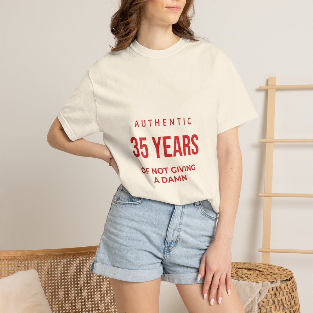 35 Years of Not Giving a Damn T-Shirt — Funny 35th Birthday Tee