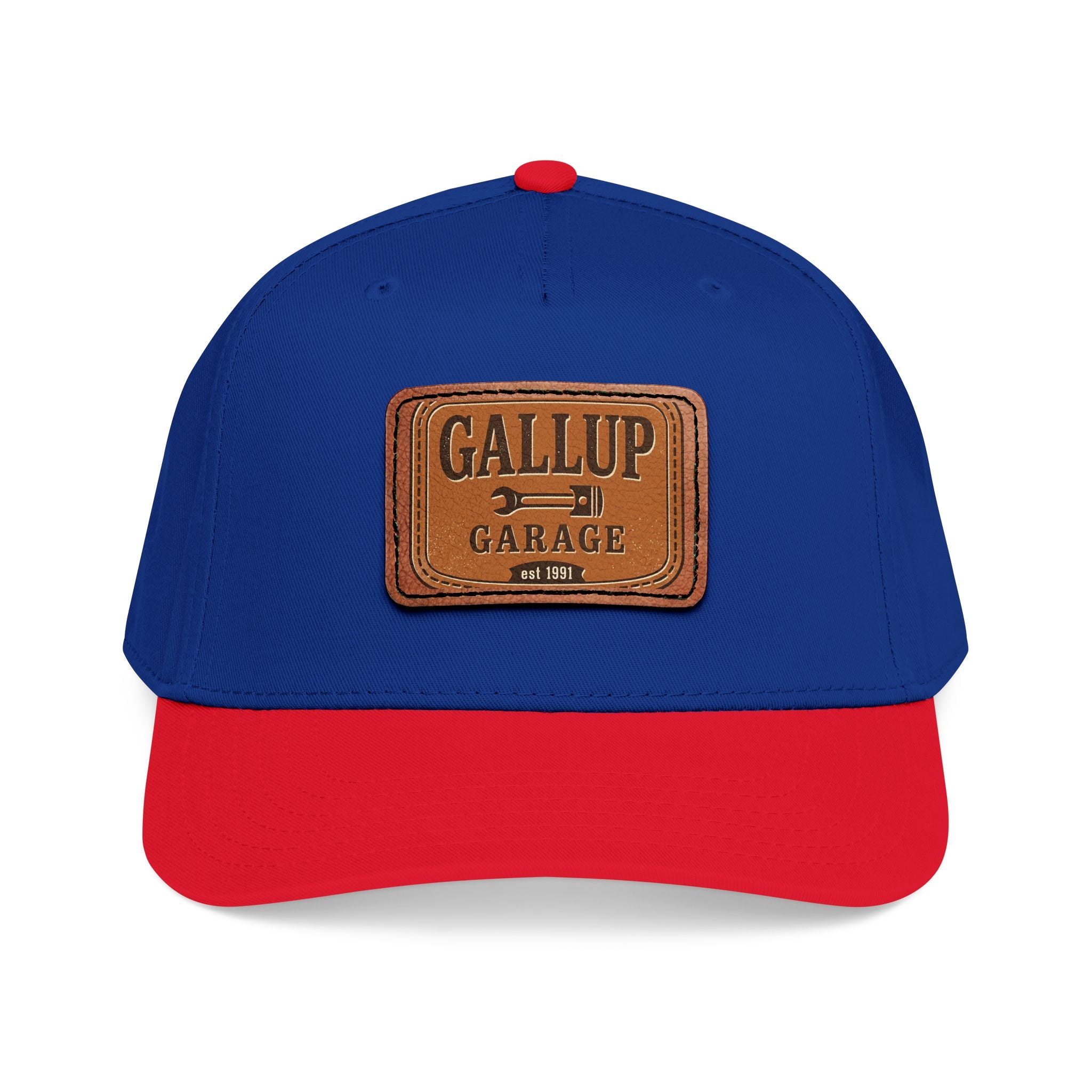 Gallup Garage Leather Patch Baseball Cap