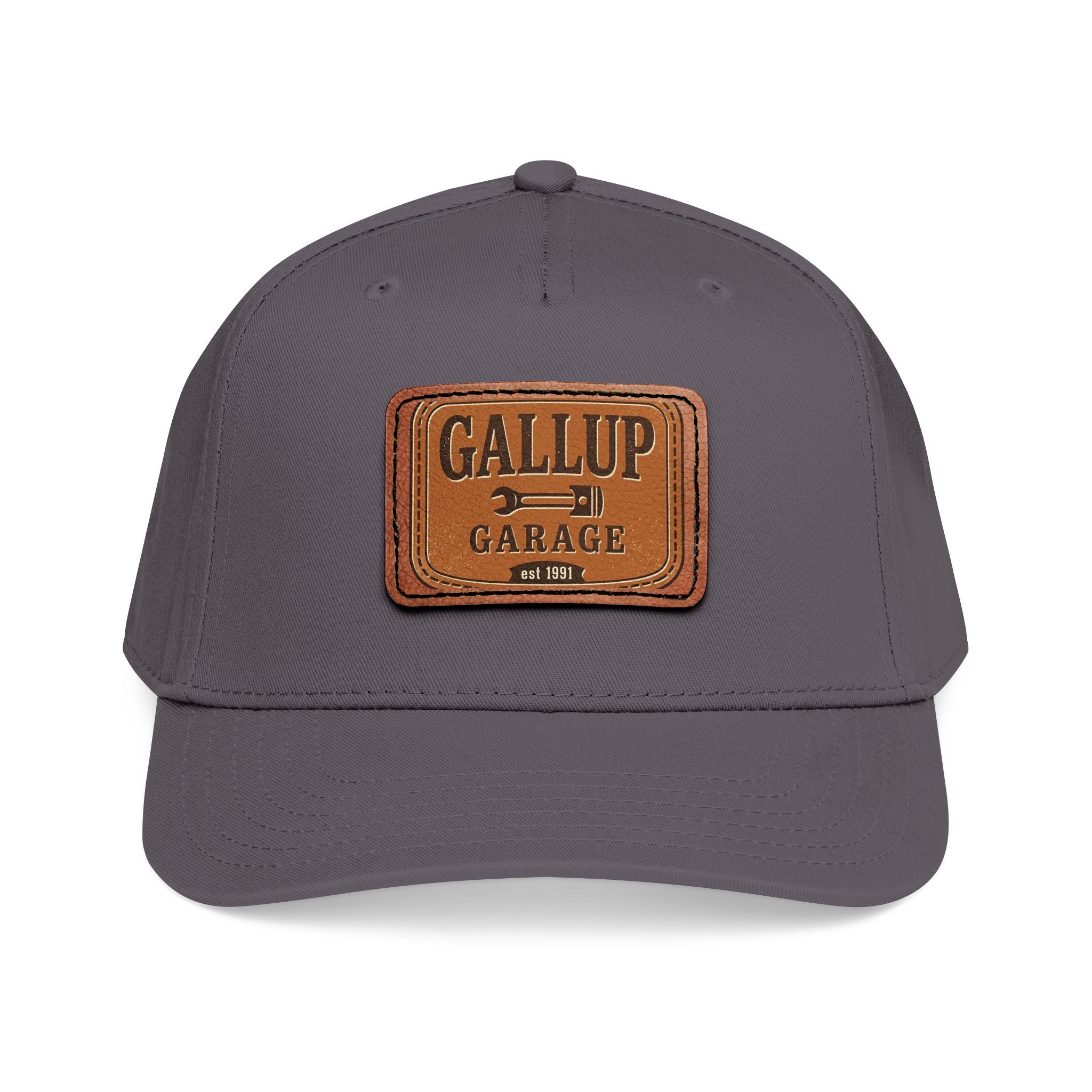 Gallup Garage Leather Patch Baseball Cap