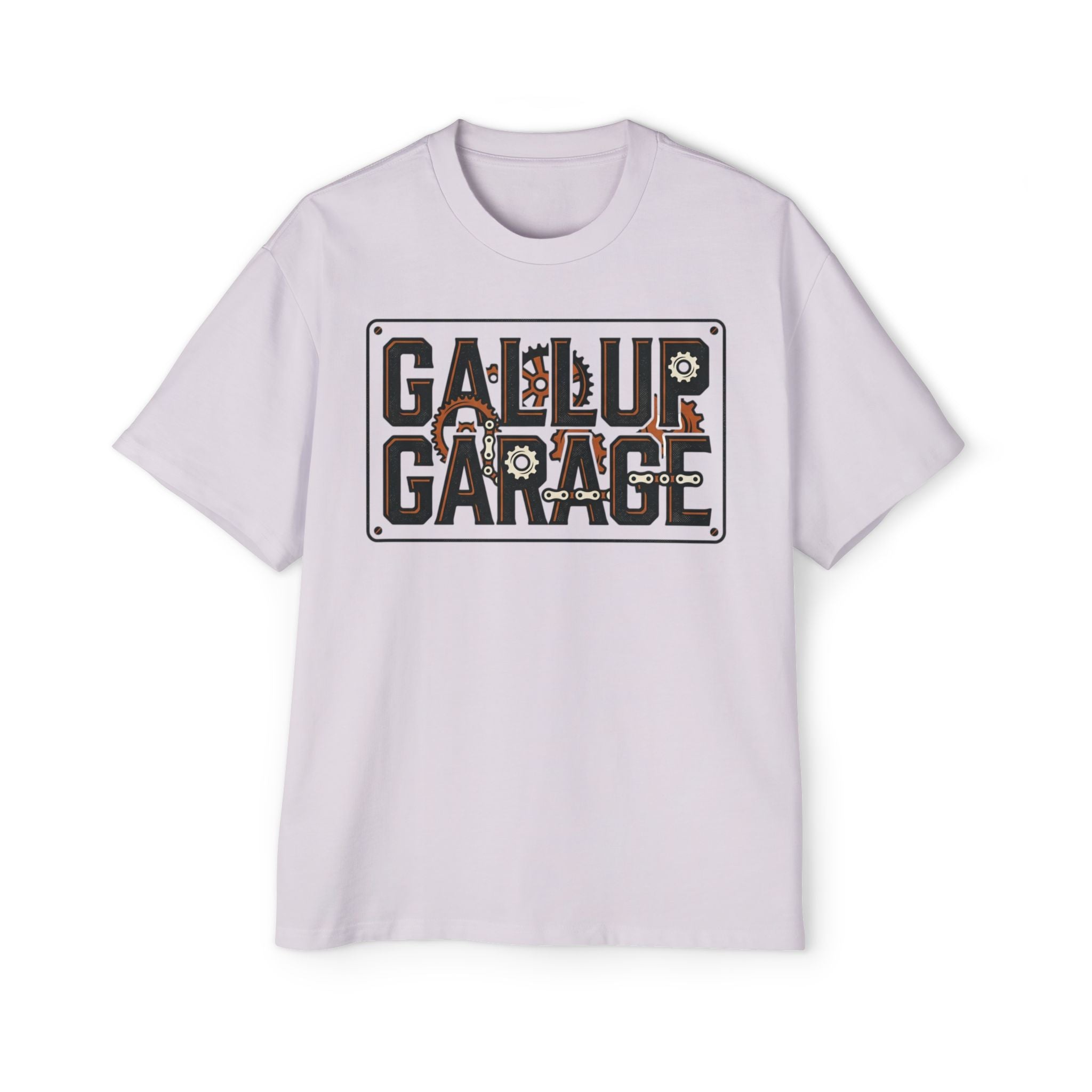 Gallup Garage Tee — Vintage Car Mechanic Graphic Shirt