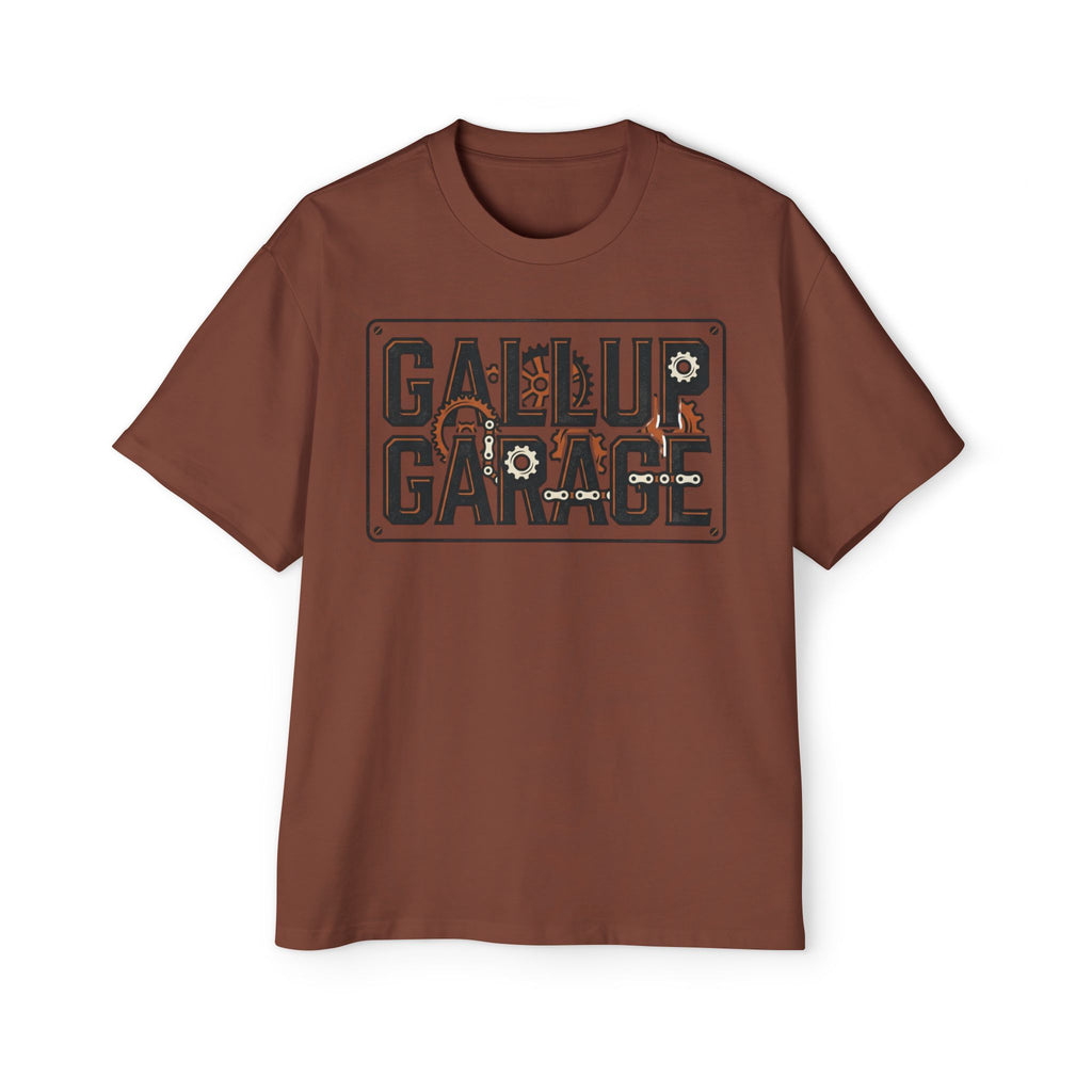 Gallup Garage Tee — Vintage Car Mechanic Graphic Shirt