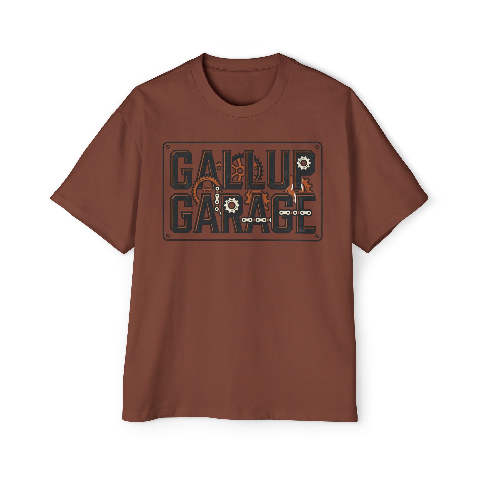 Gallup Garage Tee — Vintage Car Mechanic Graphic Shirt