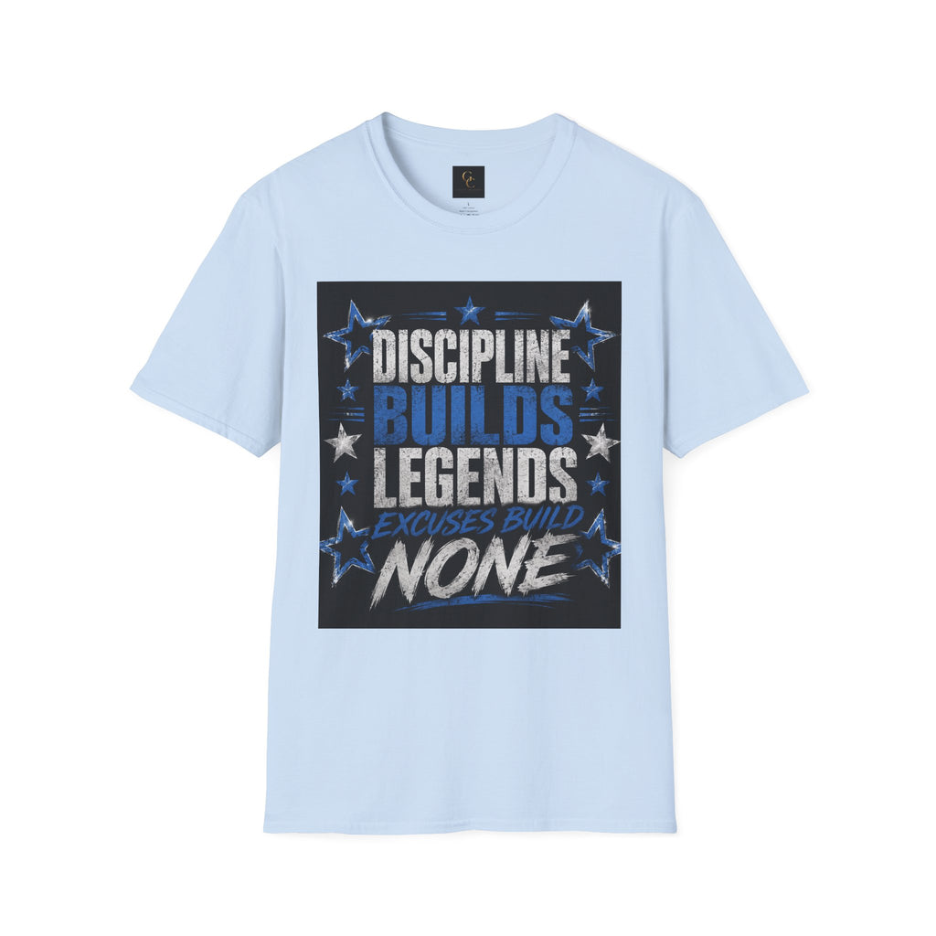 Discipline Builds Legends T-Shirt — Motivational Gym & Fitness Tee