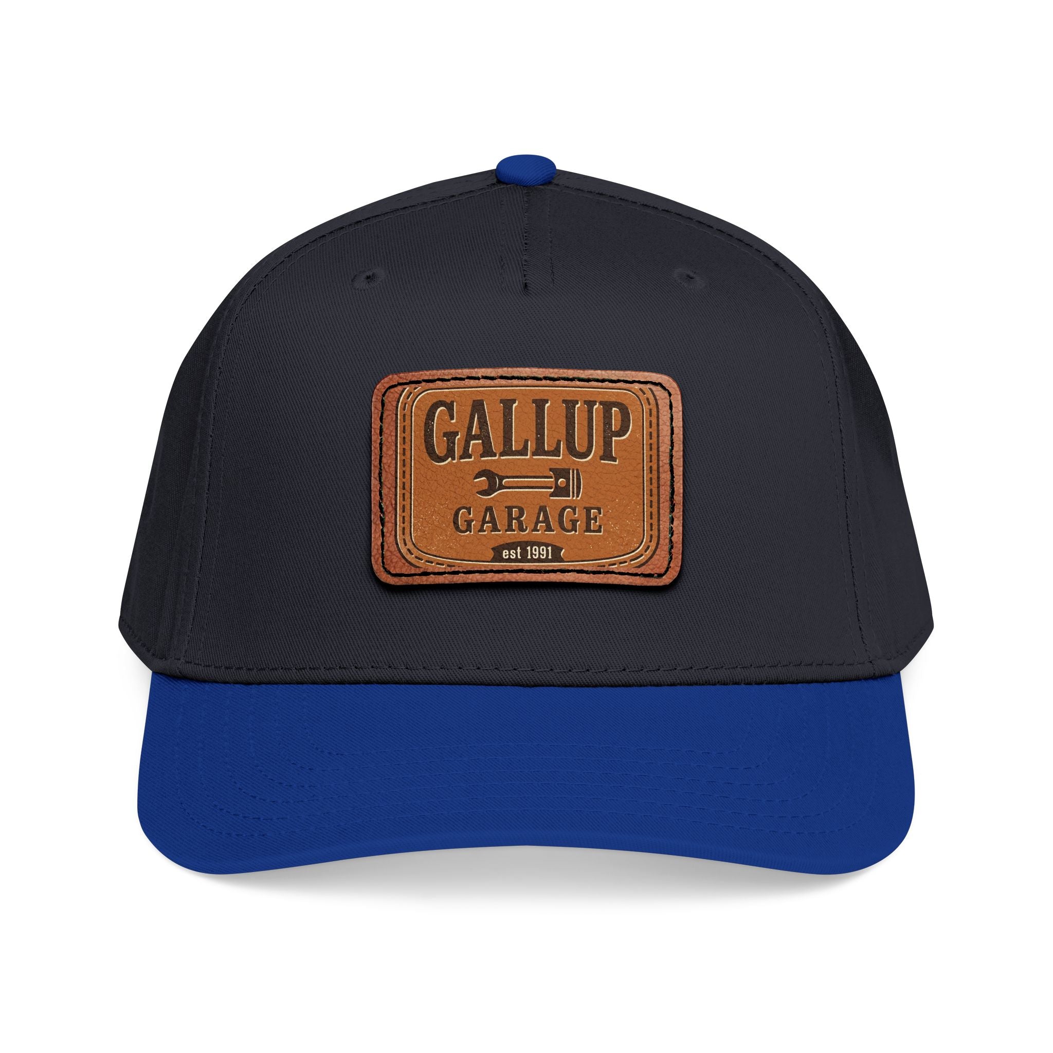 Gallup Garage Leather Patch Baseball Cap