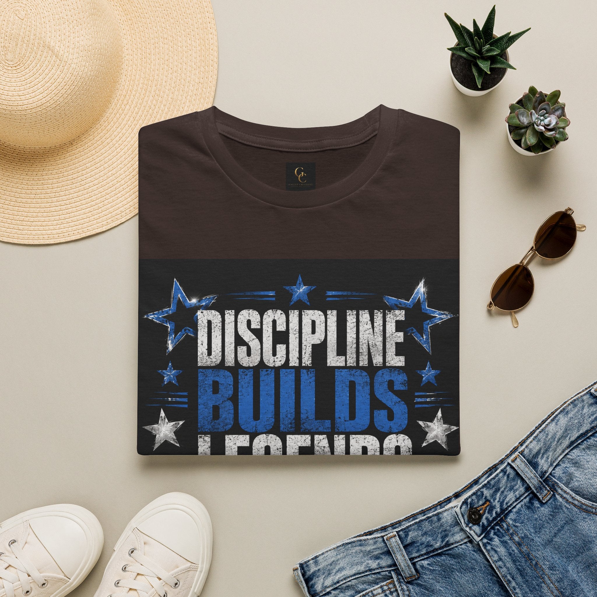 Discipline Builds Legends T-Shirt — Motivational Gym & Fitness Tee